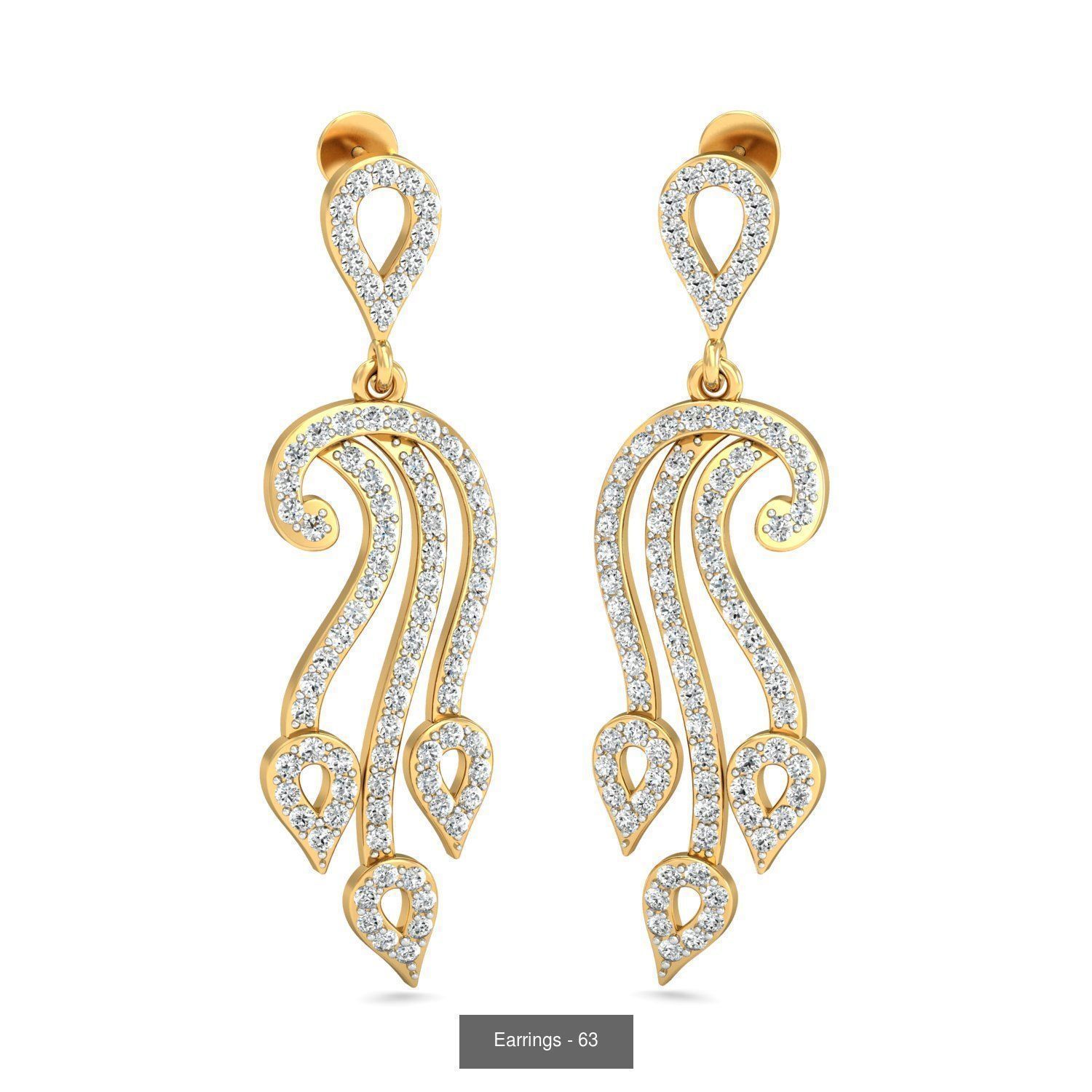 98 Earrings models 3D Model Collection_52