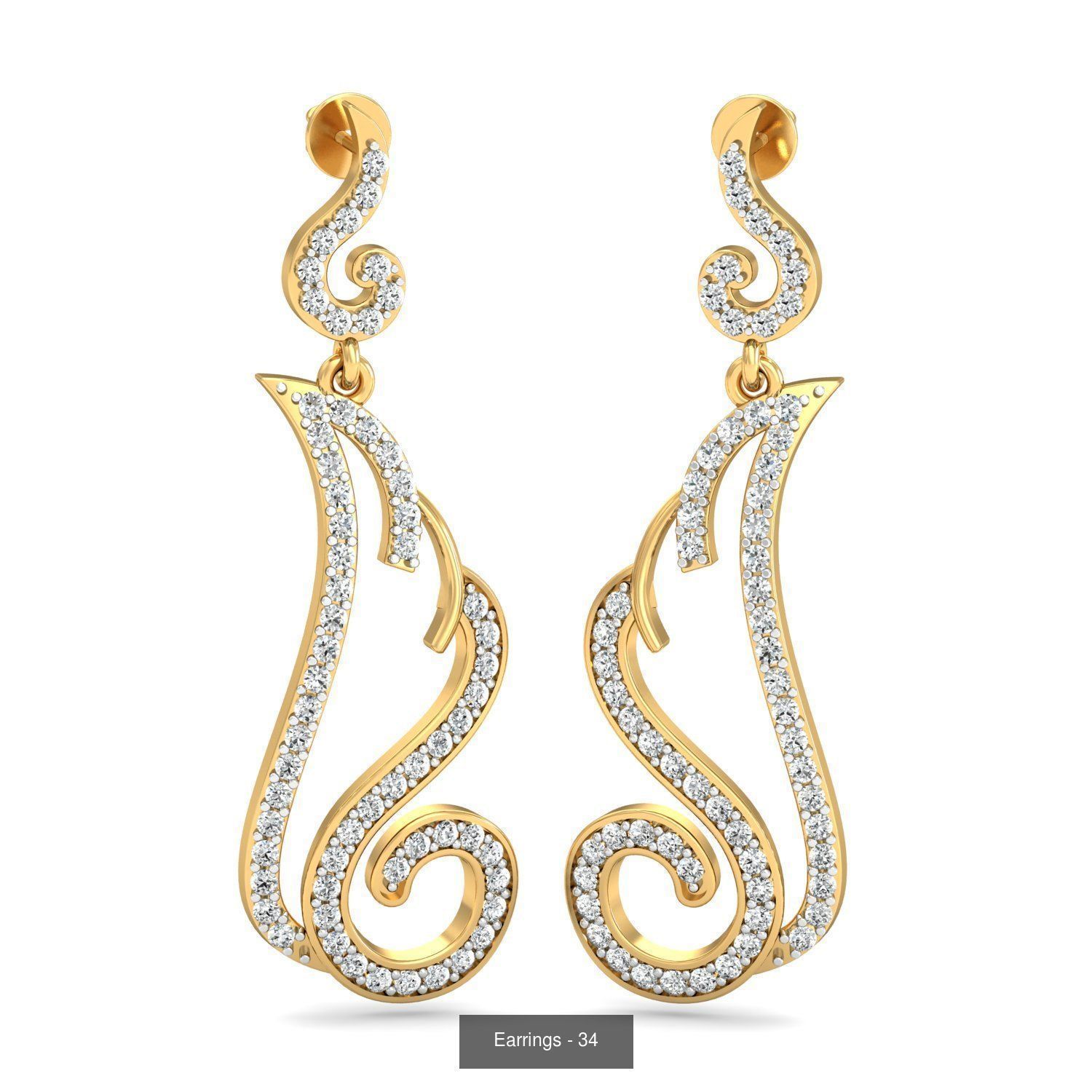 98 Earrings models 3D Model Collection_82