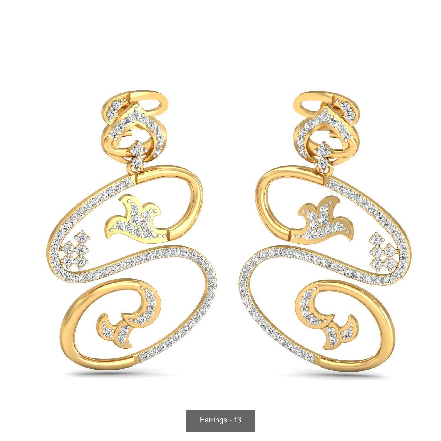 98 Earrings models 3D Model Collection_105