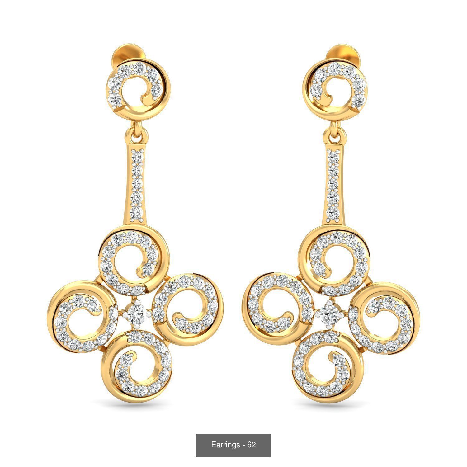 98 Earrings models 3D Model Collection_53