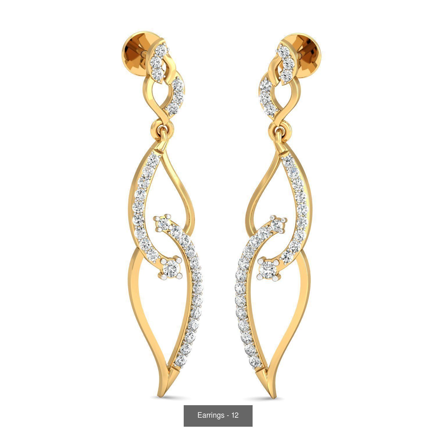 98 Earrings models 3D Model Collection_106