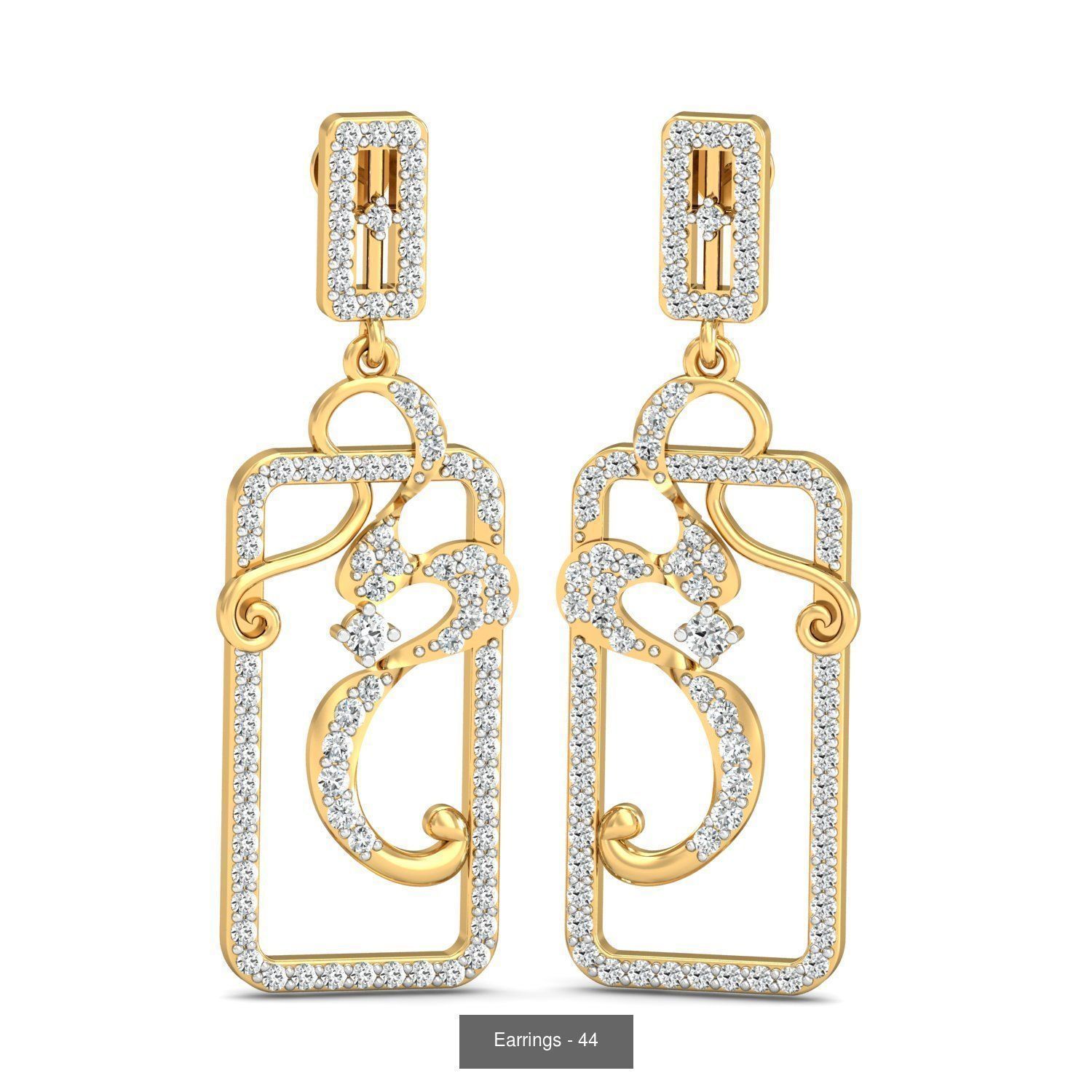 98 Earrings models 3D Model Collection_71