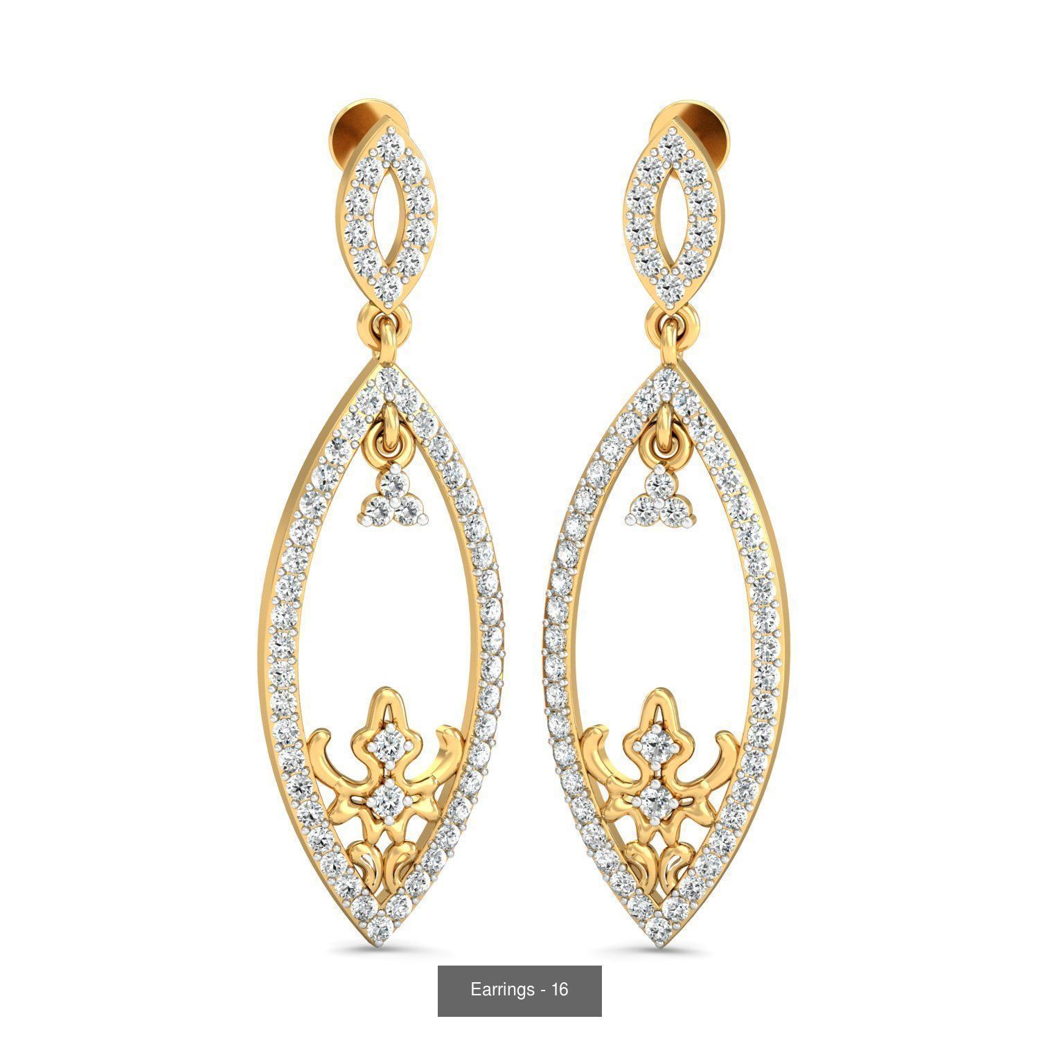 98 Earrings models 3D Model Collection_102