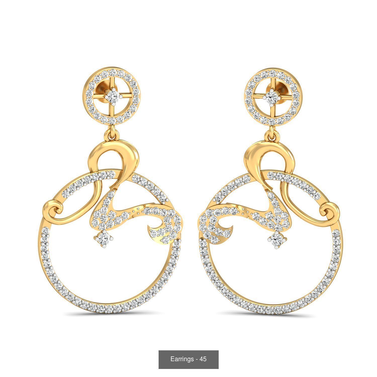 98 Earrings models 3D Model Collection_70