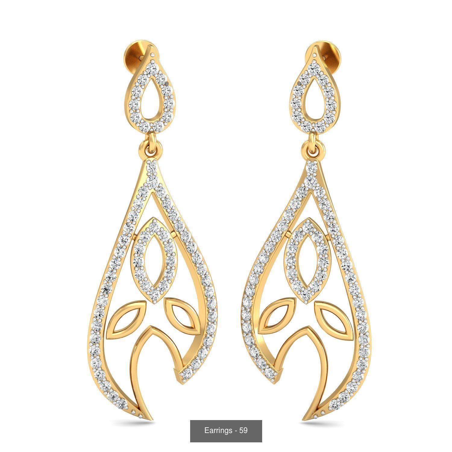 98 Earrings models 3D Model Collection_56