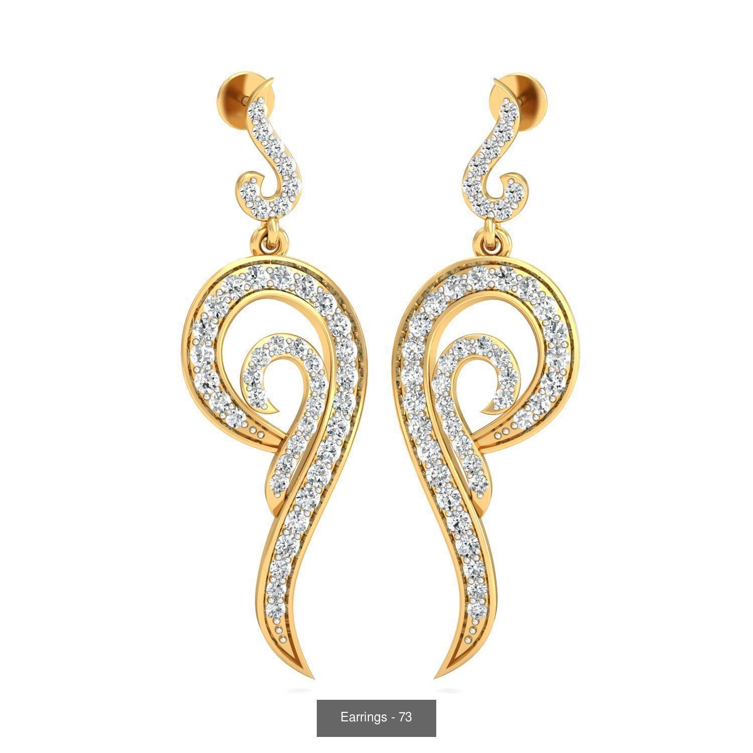 98 Earrings models 3D Model Collection_41