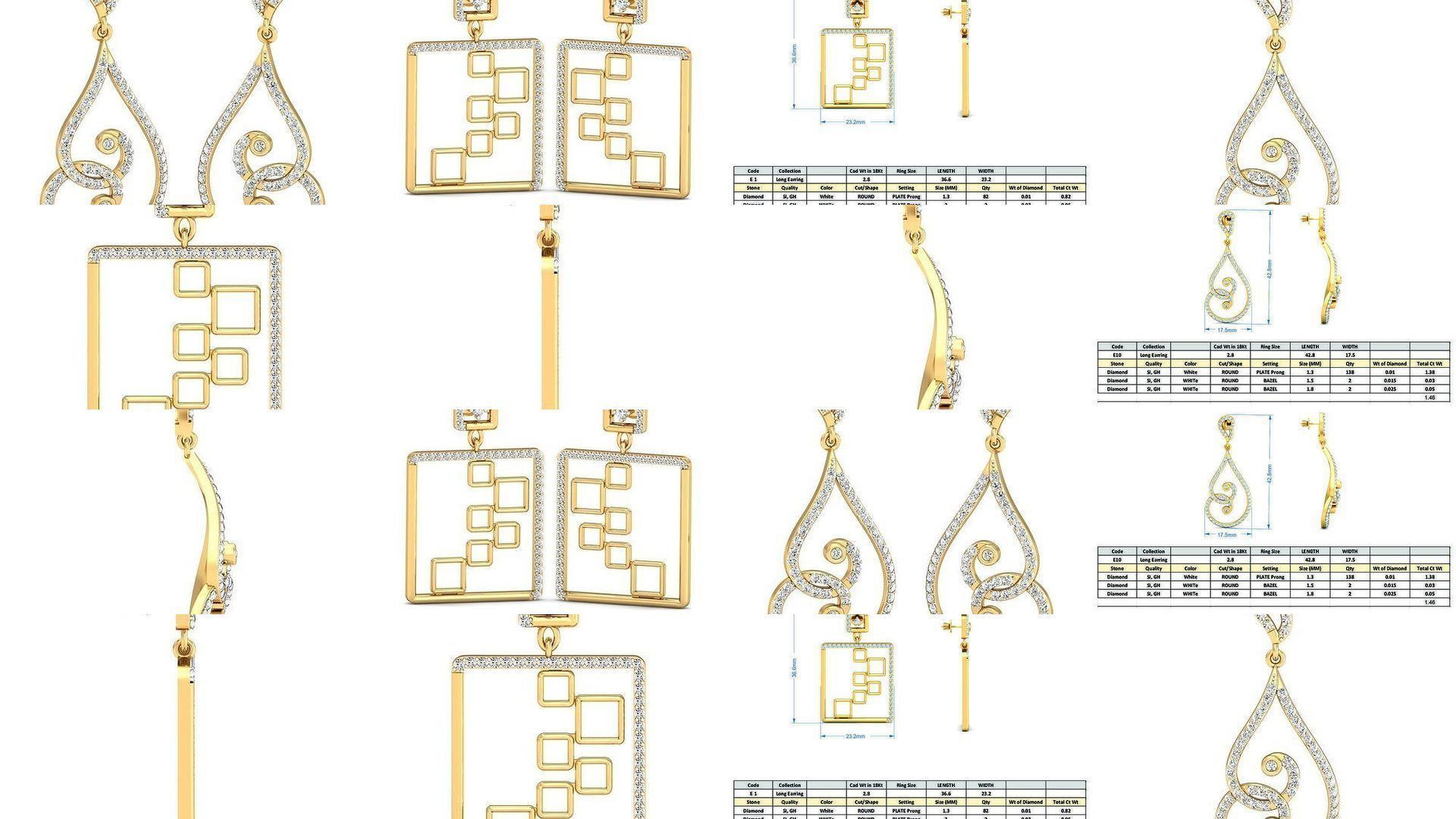 98 Earrings models 3D Model Collection_11