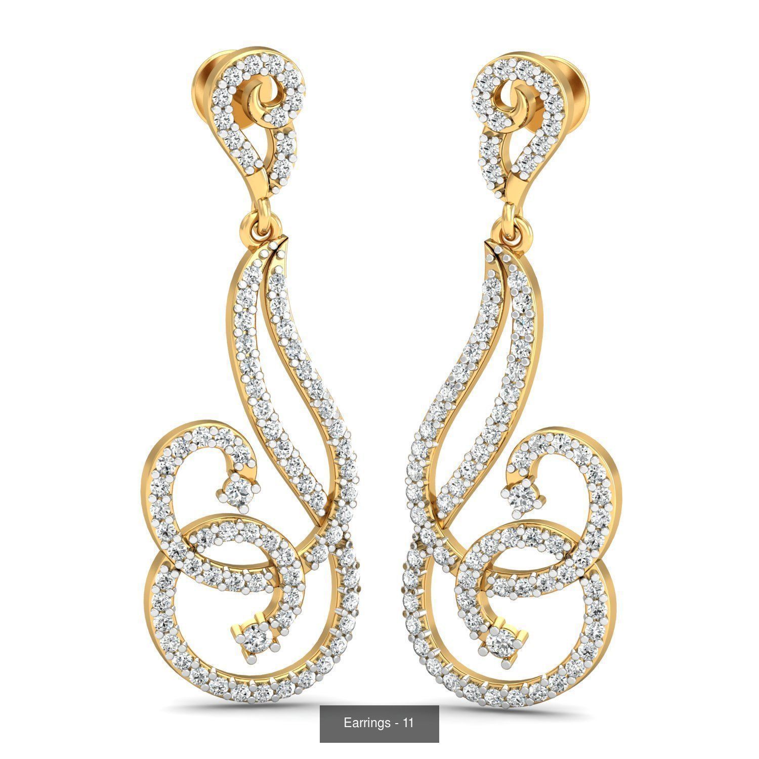 98 Earrings models 3D Model Collection_107