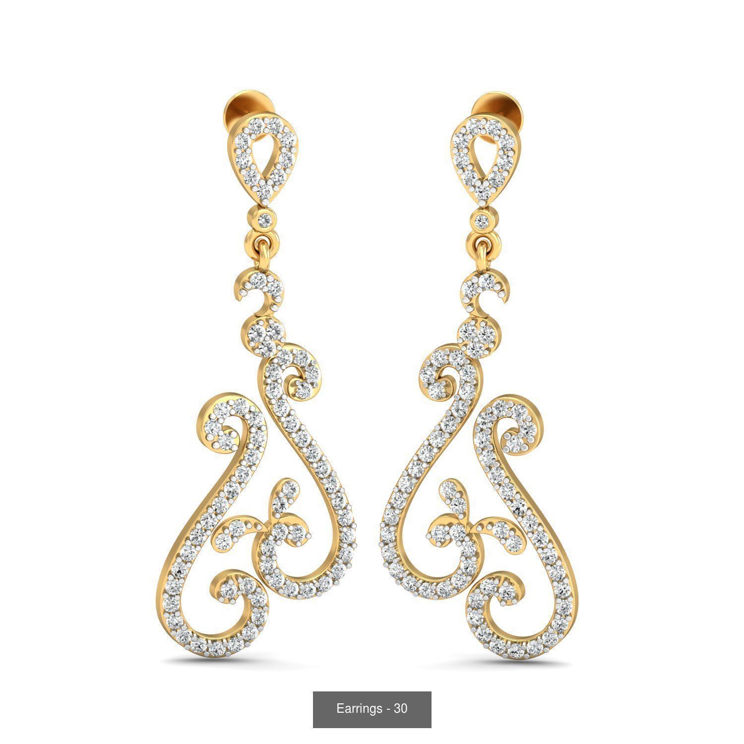 98 Earrings models 3D Model Collection_86