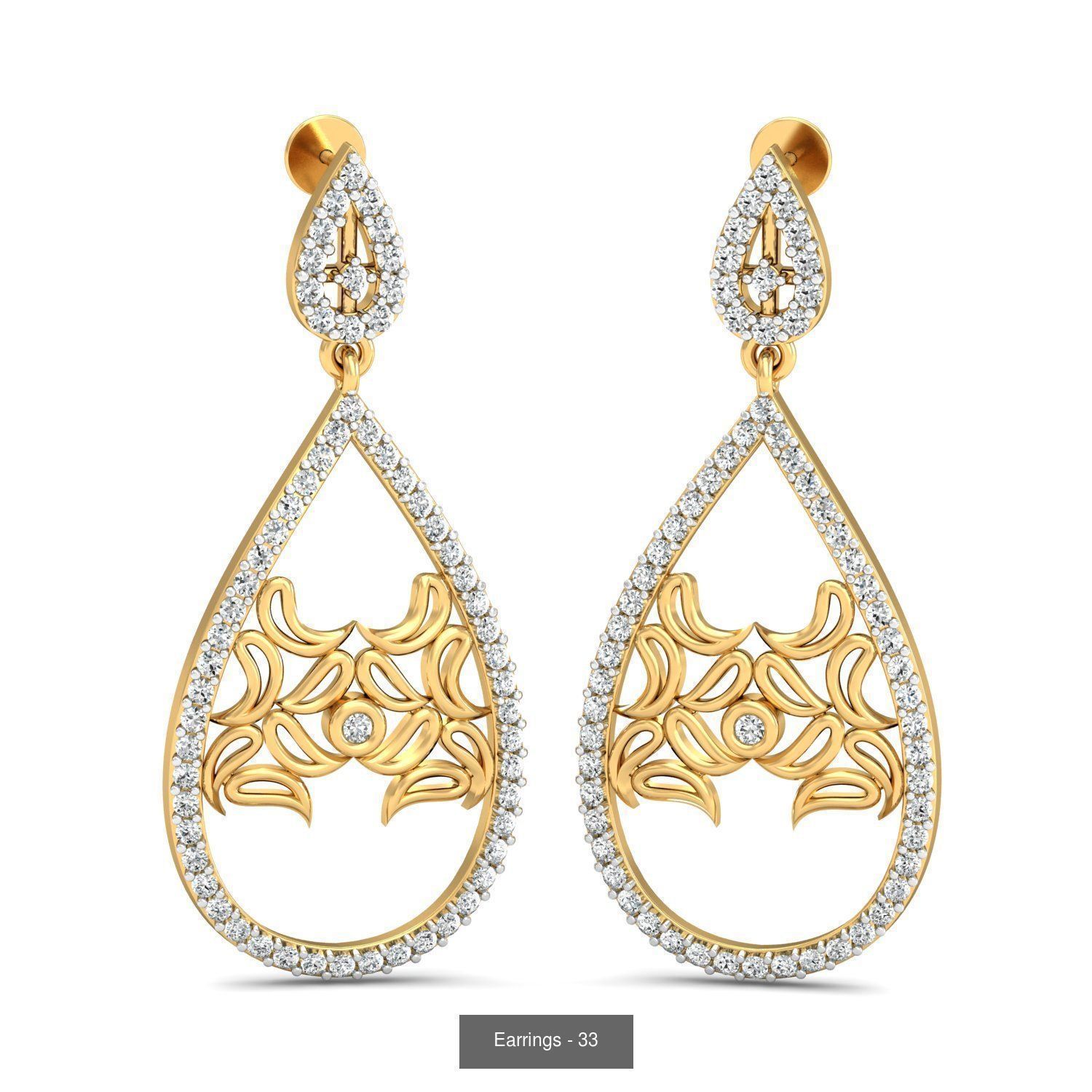 98 Earrings models 3D Model Collection_83