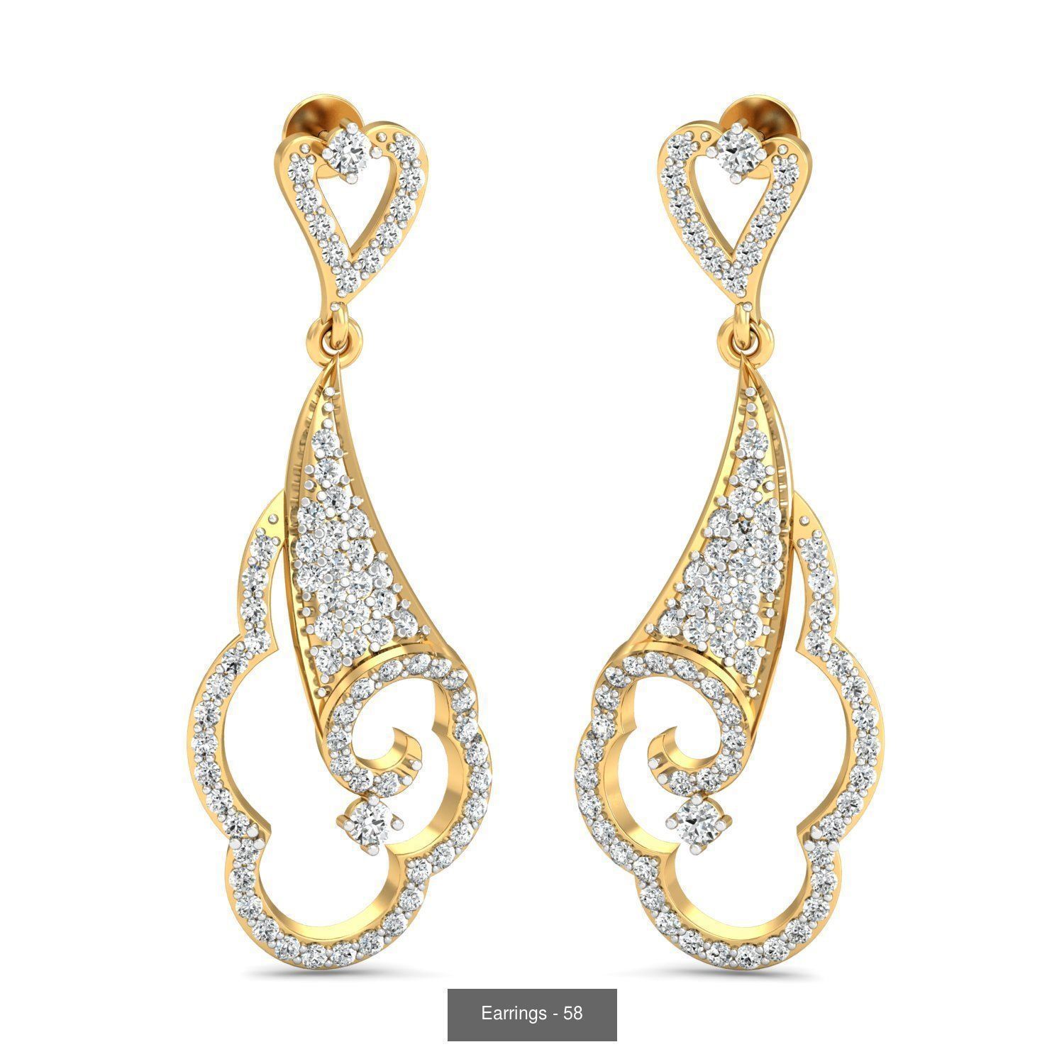 98 Earrings models 3D Model Collection_57