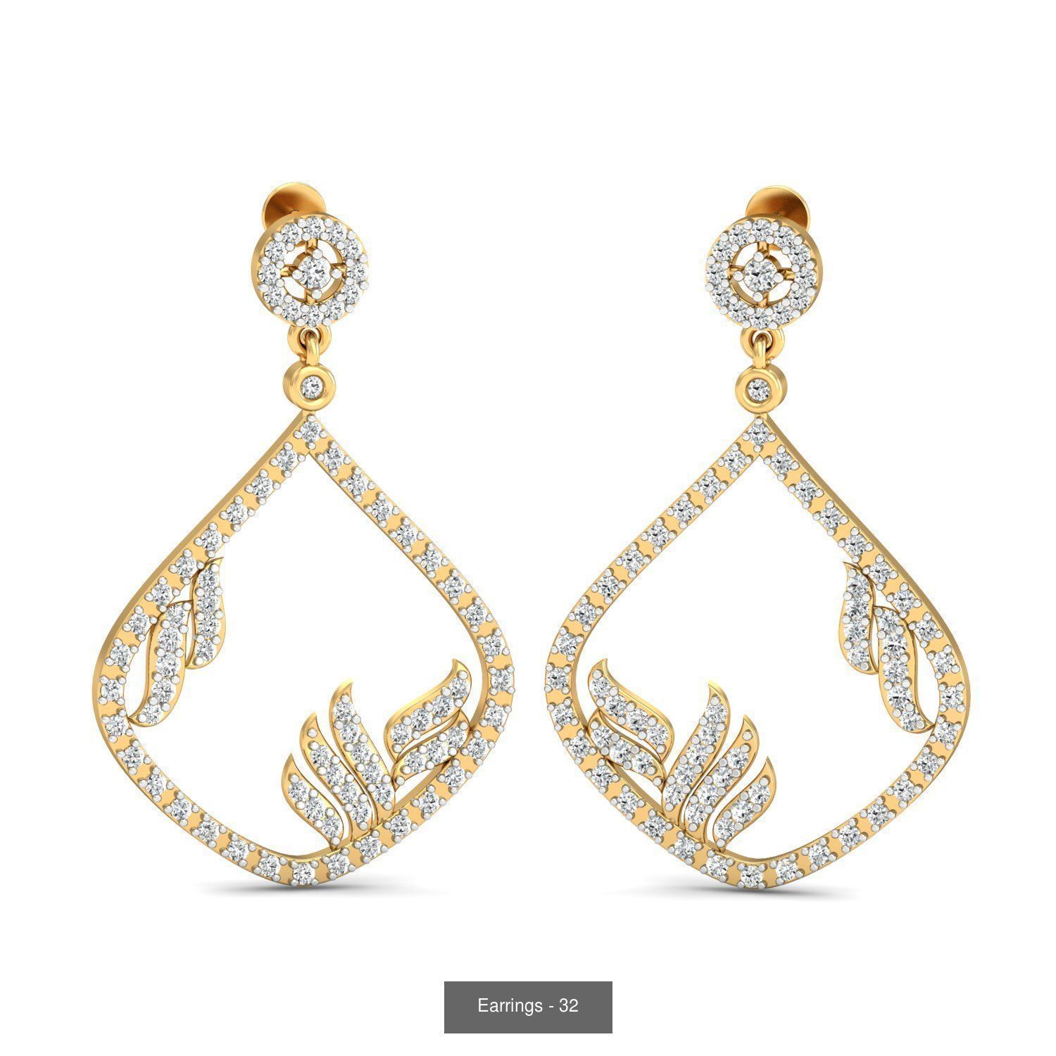 98 Earrings models 3D Model Collection_84