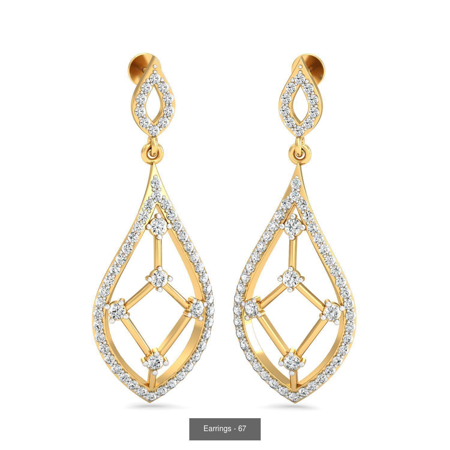 98 Earrings models 3D Model Collection_48