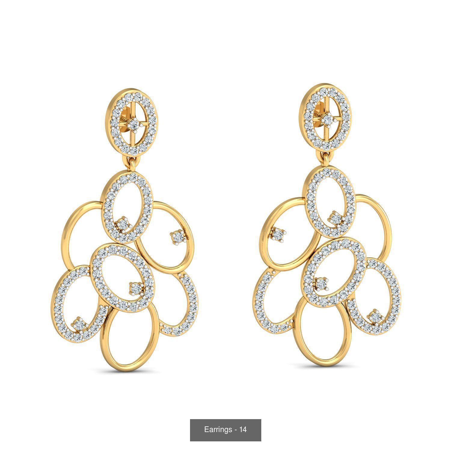 98 Earrings models 3D Model Collection_104