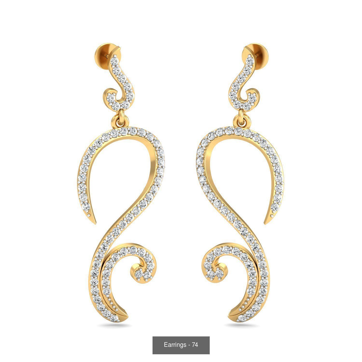 98 Earrings models 3D Model Collection_40