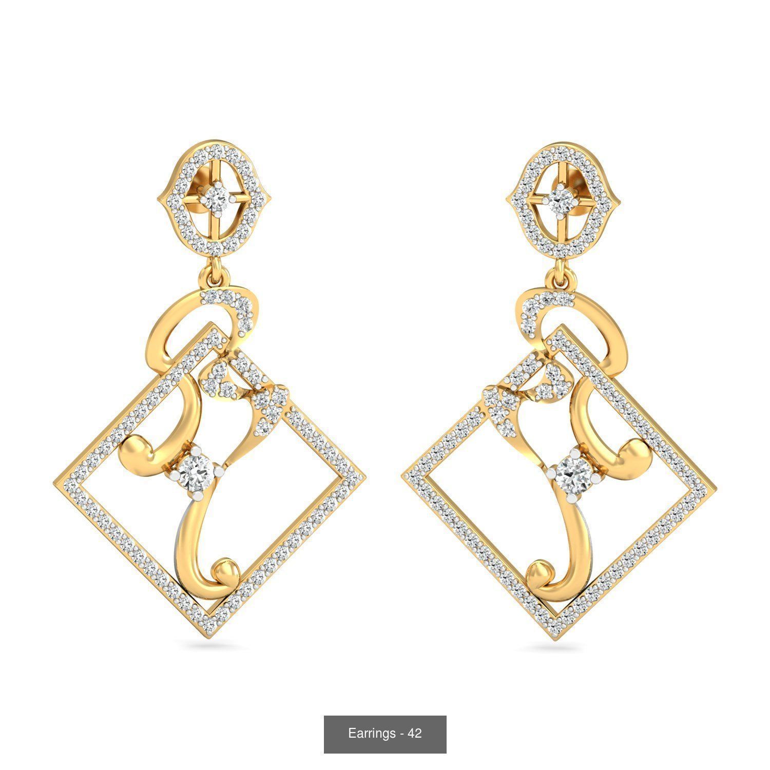 98 Earrings models 3D Model Collection_73