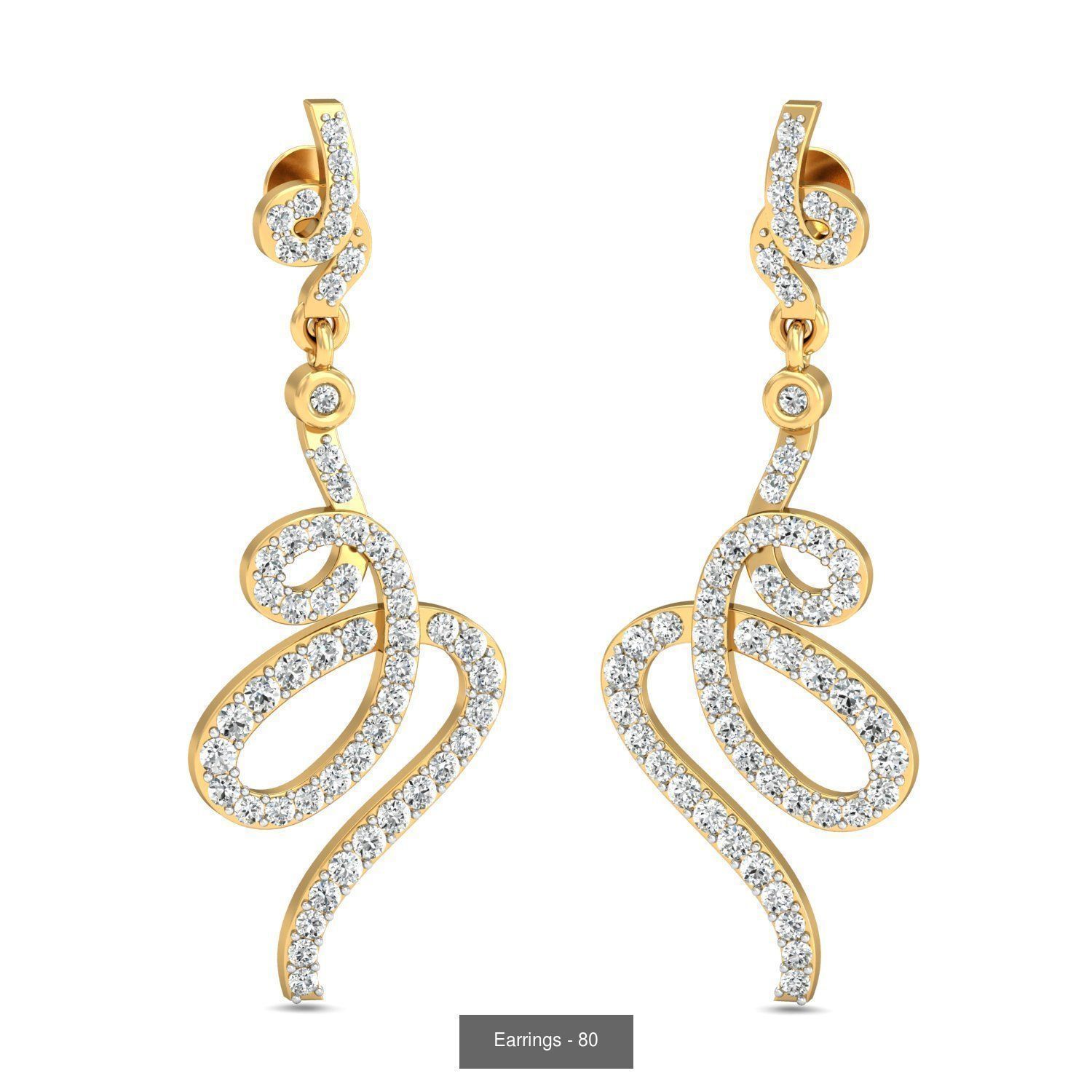 98 Earrings models 3D Model Collection_33