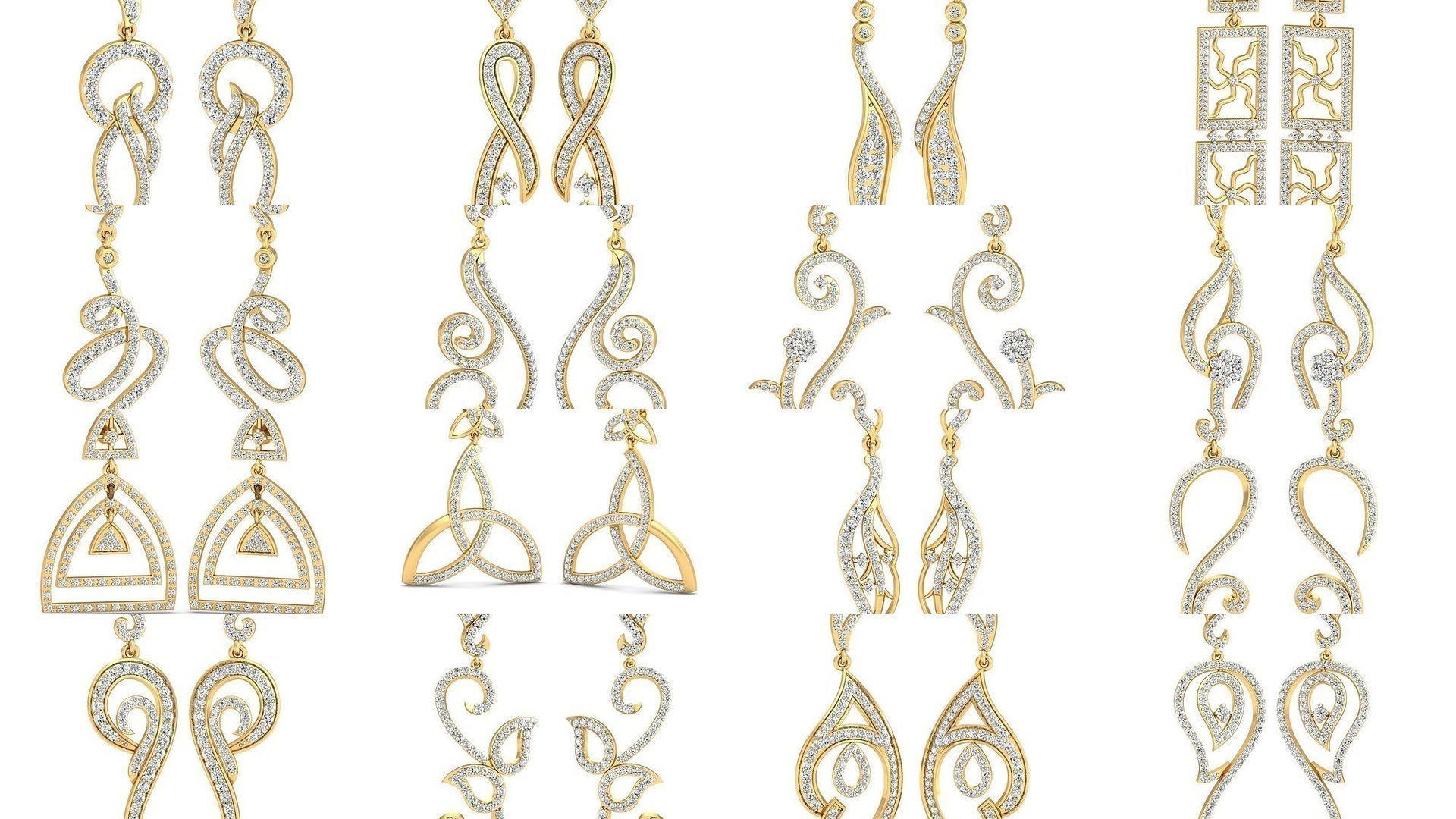 98 Earrings models 3D Model Collection_1
