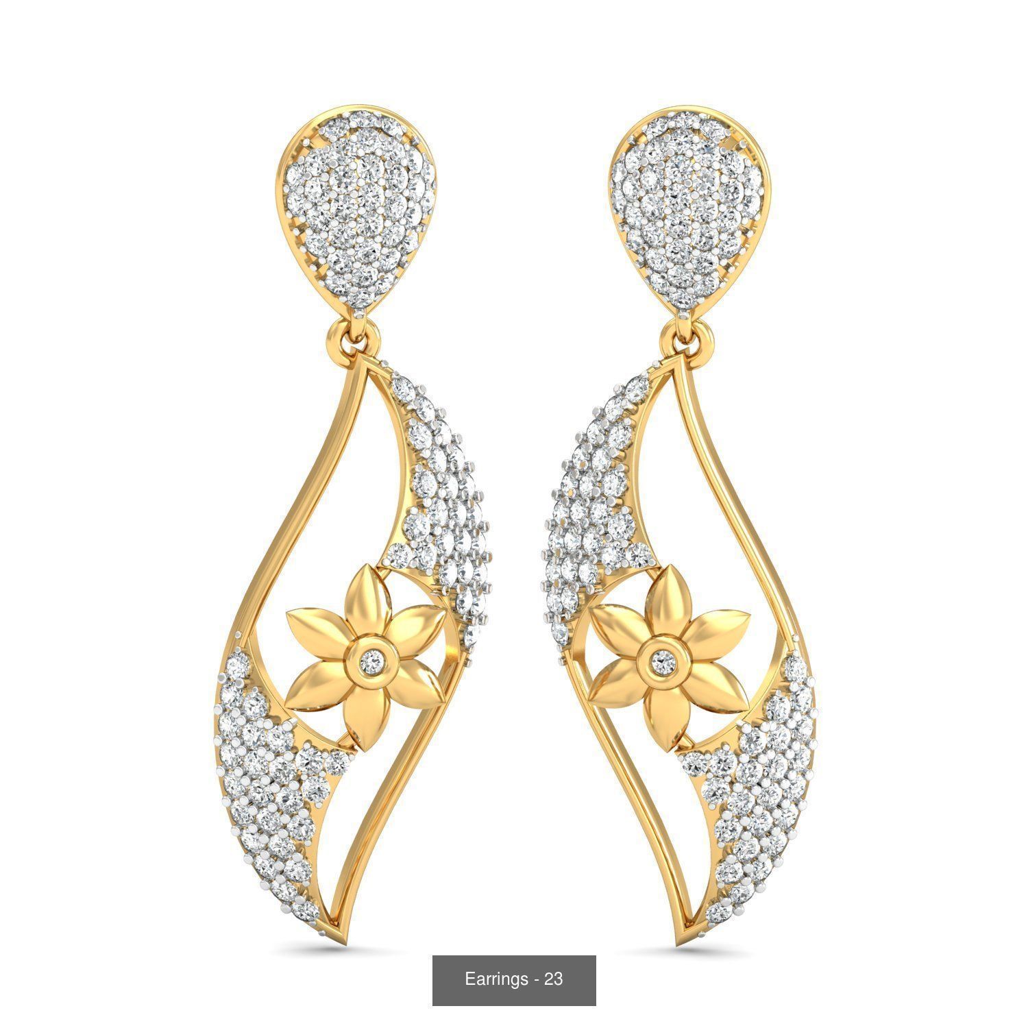 98 Earrings models 3D Model Collection_94