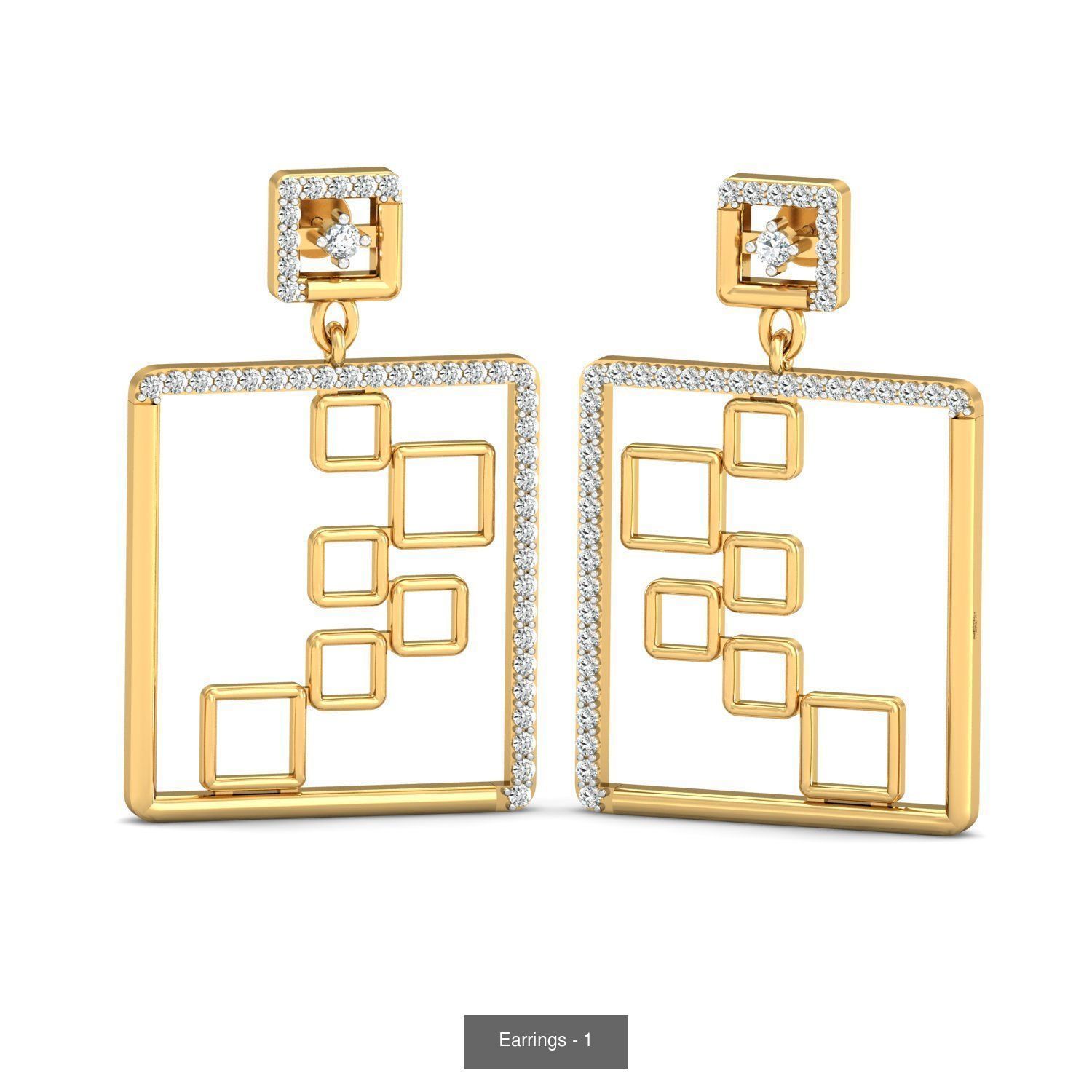 98 Earrings models 3D Model Collection_110