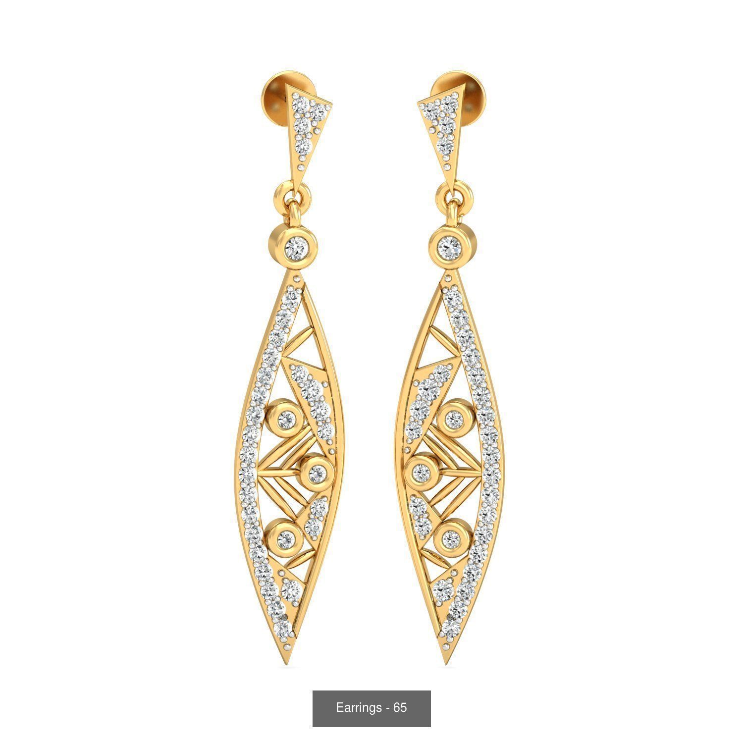 98 Earrings models 3D Model Collection_50