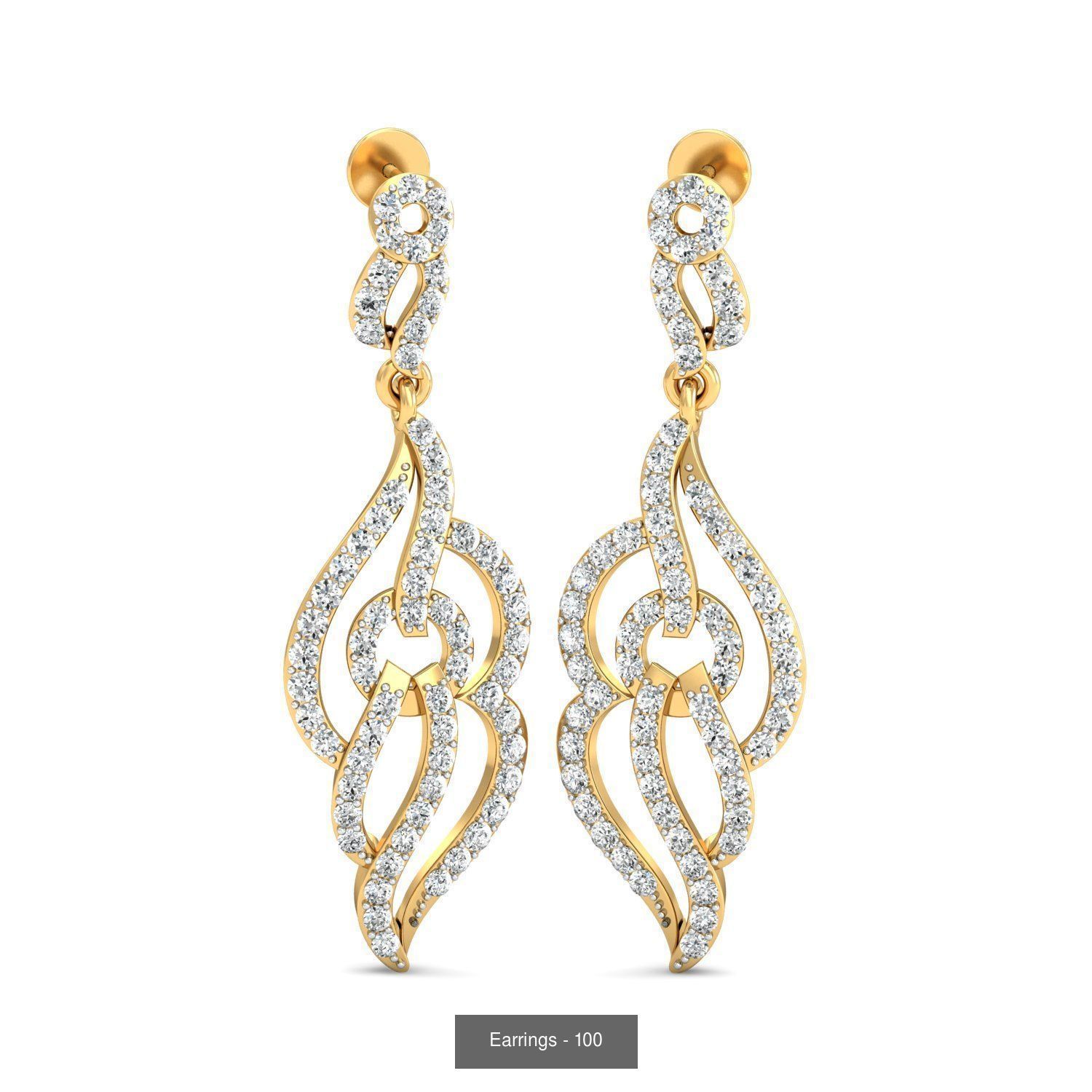 98 Earrings models 3D Model Collection_108