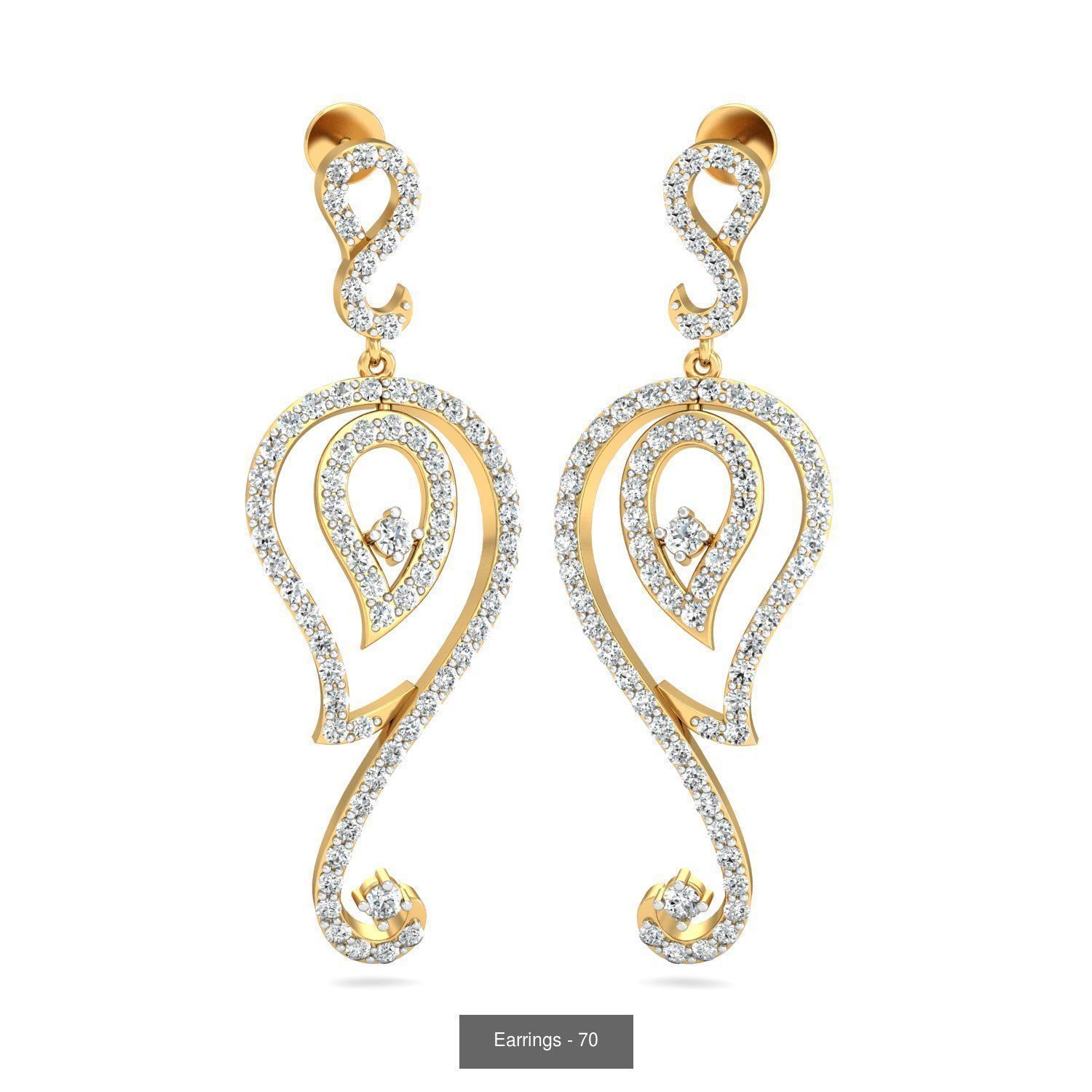 98 Earrings models 3D Model Collection_44