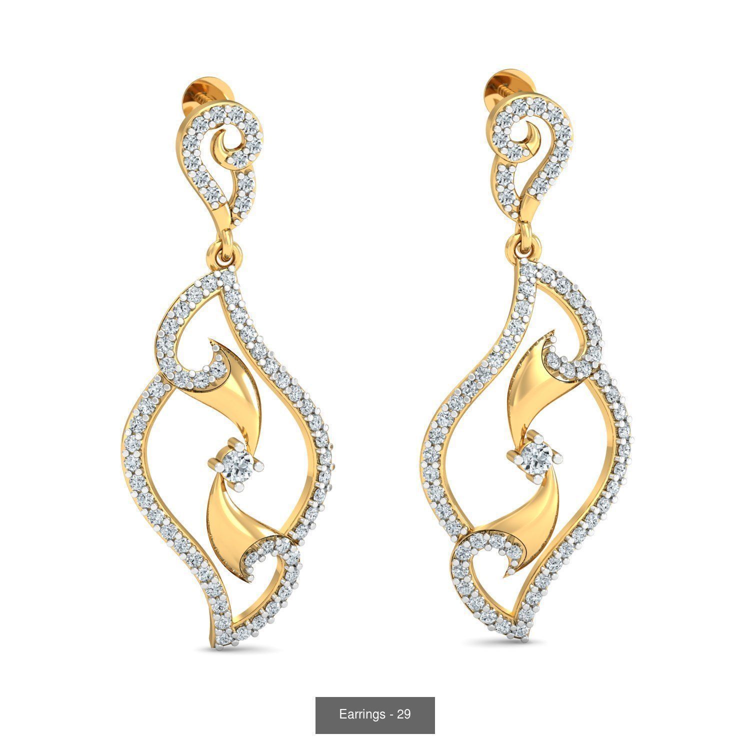 98 Earrings models 3D Model Collection_88