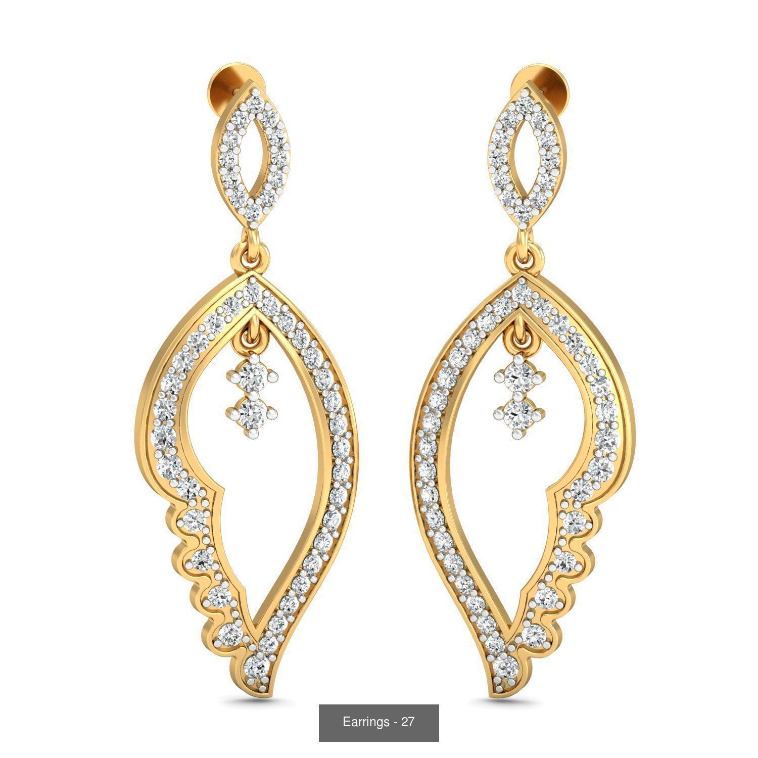 98 Earrings models 3D Model Collection_90