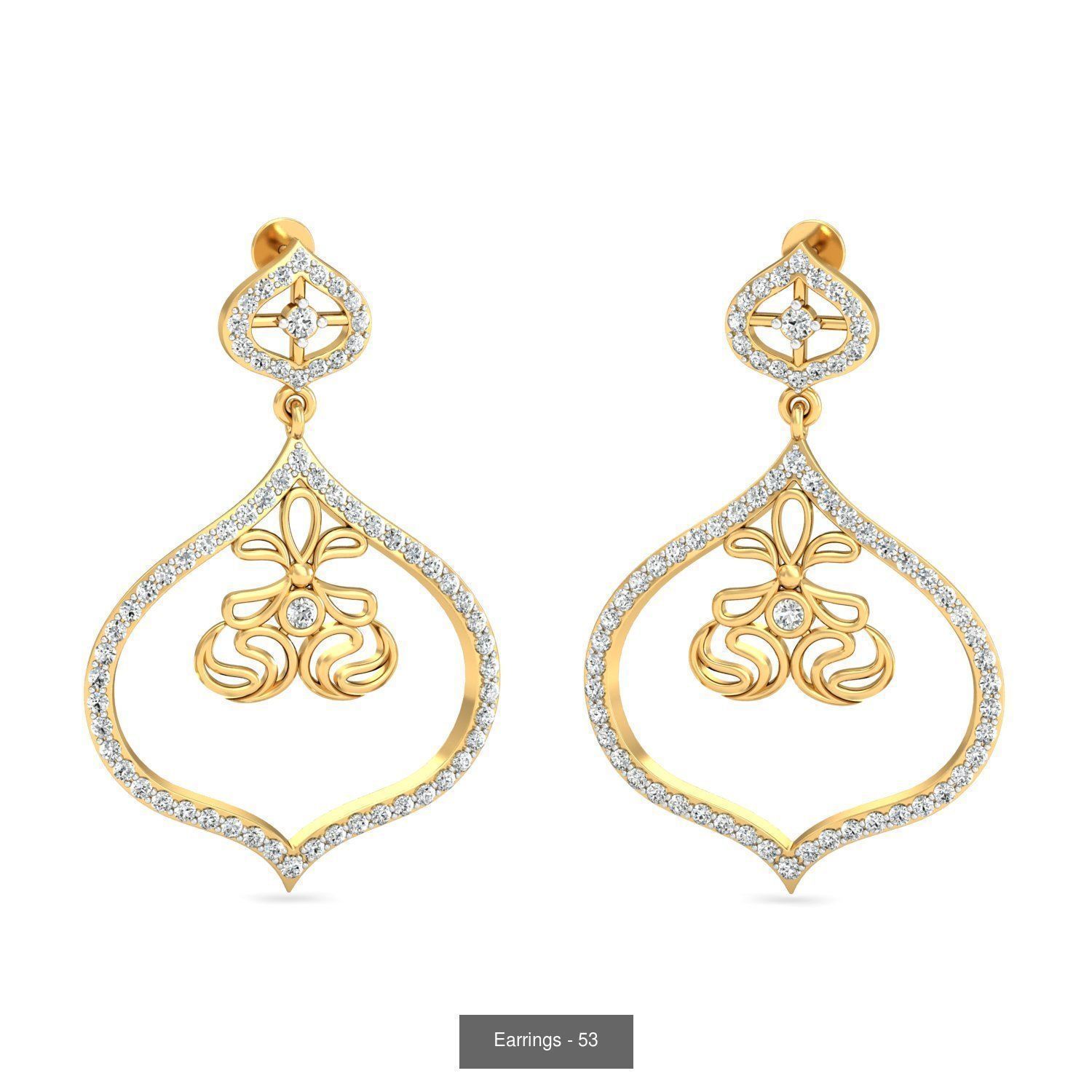 98 Earrings models 3D Model Collection_62