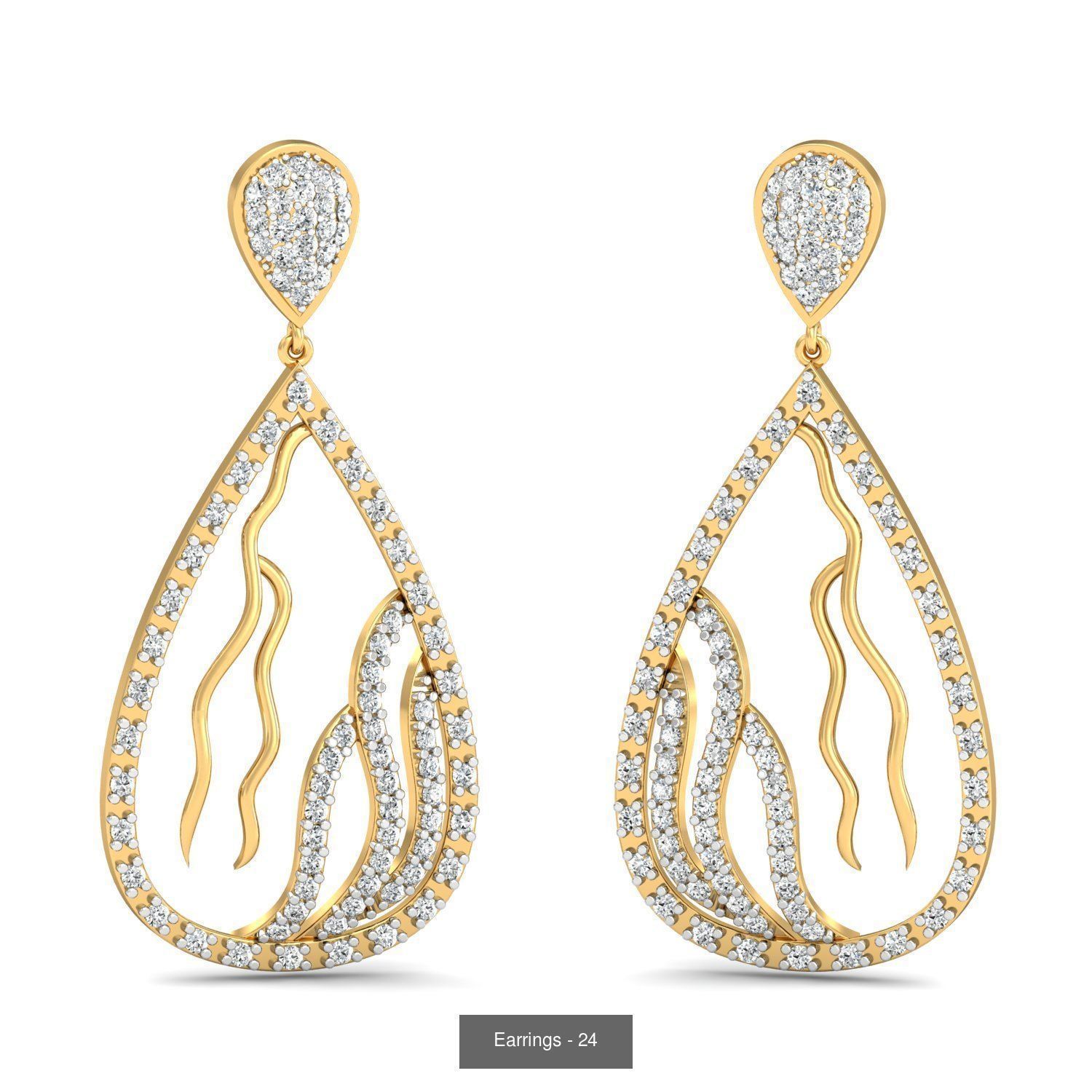 98 Earrings models 3D Model Collection_93