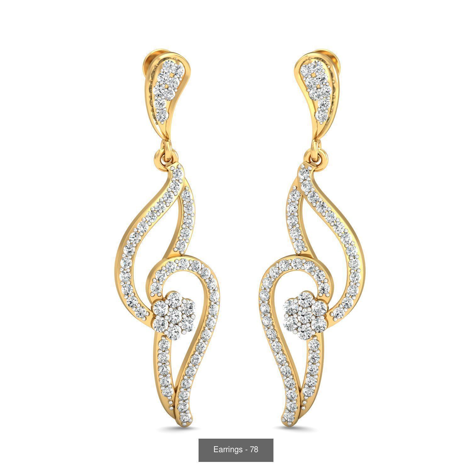 98 Earrings models 3D Model Collection_36