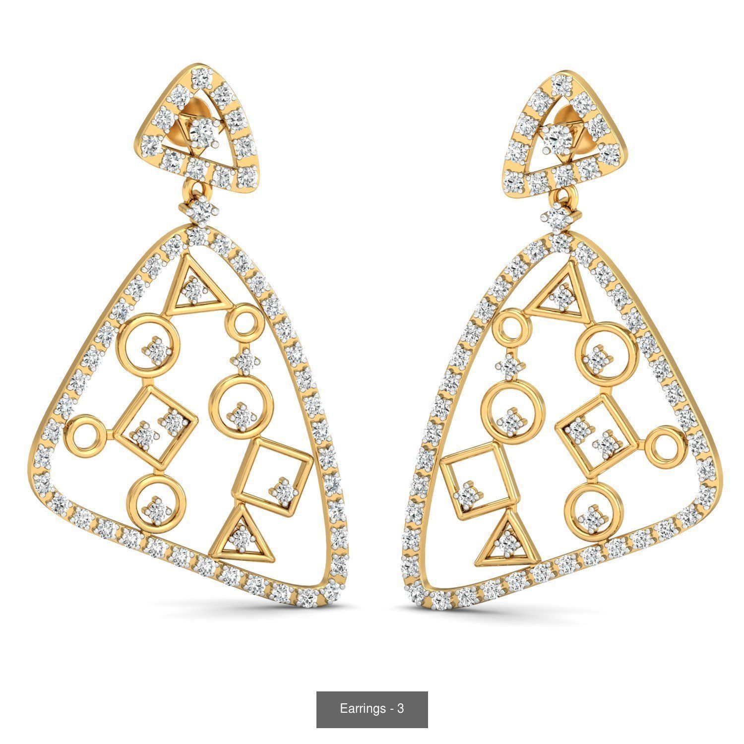 98 Earrings models 3D Model Collection_87