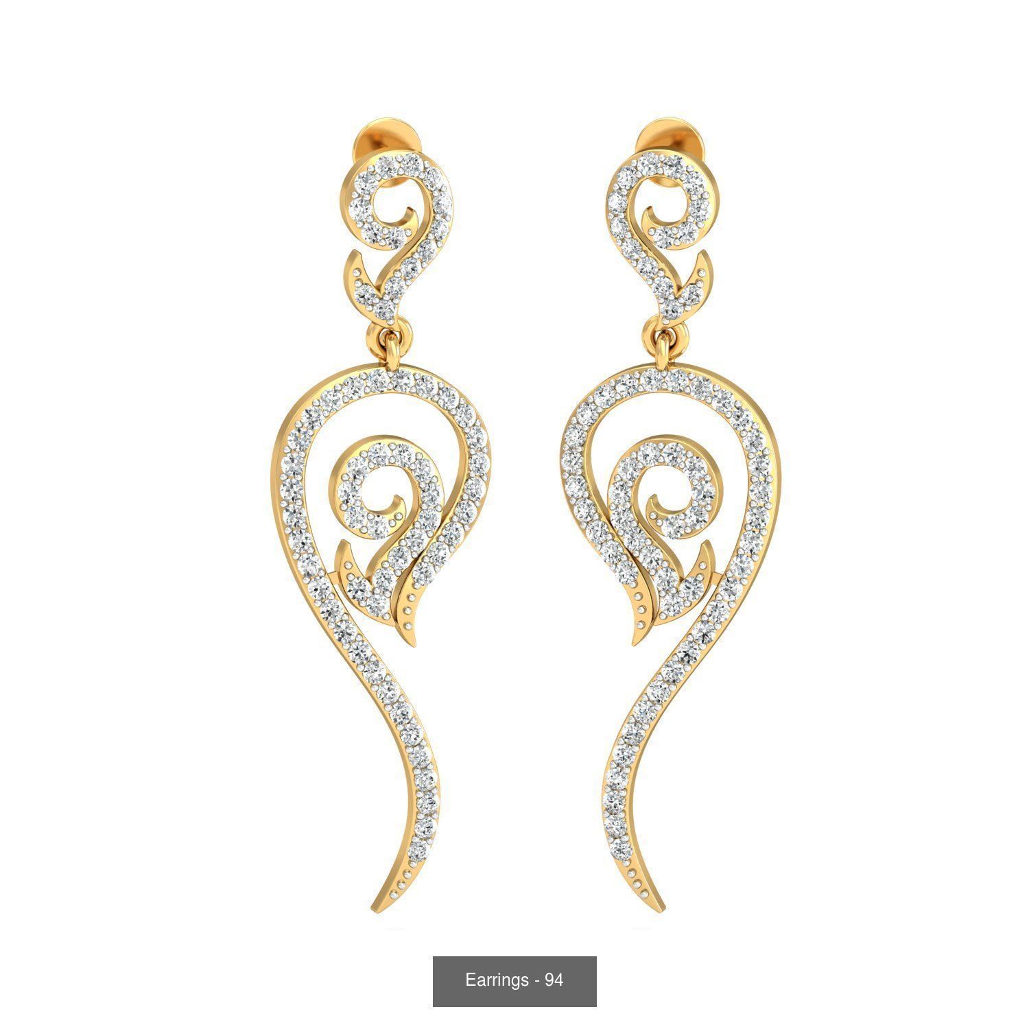 98 Earrings models 3D Model Collection_18