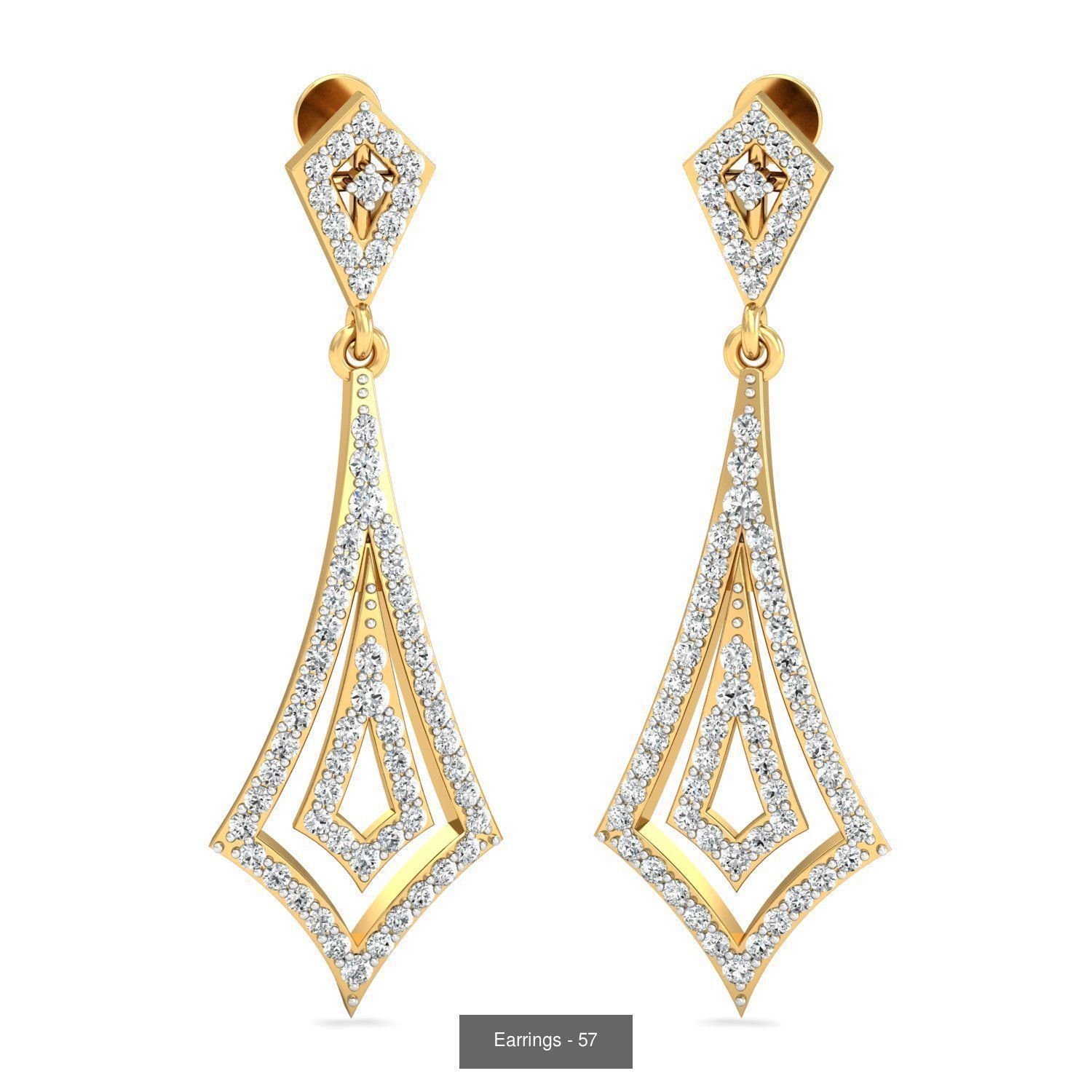 98 Earrings models 3D Model Collection_58