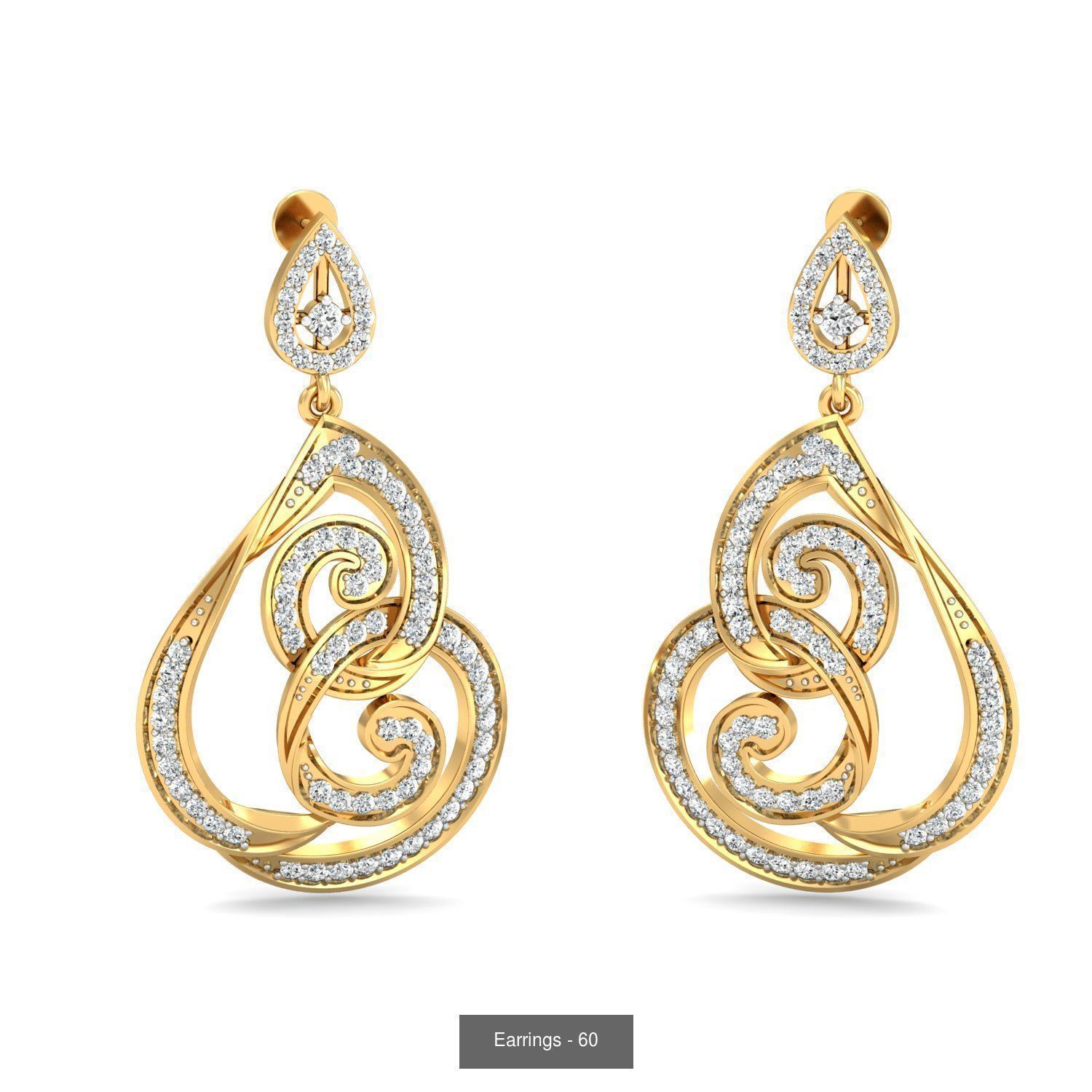 98 Earrings models 3D Model Collection_55