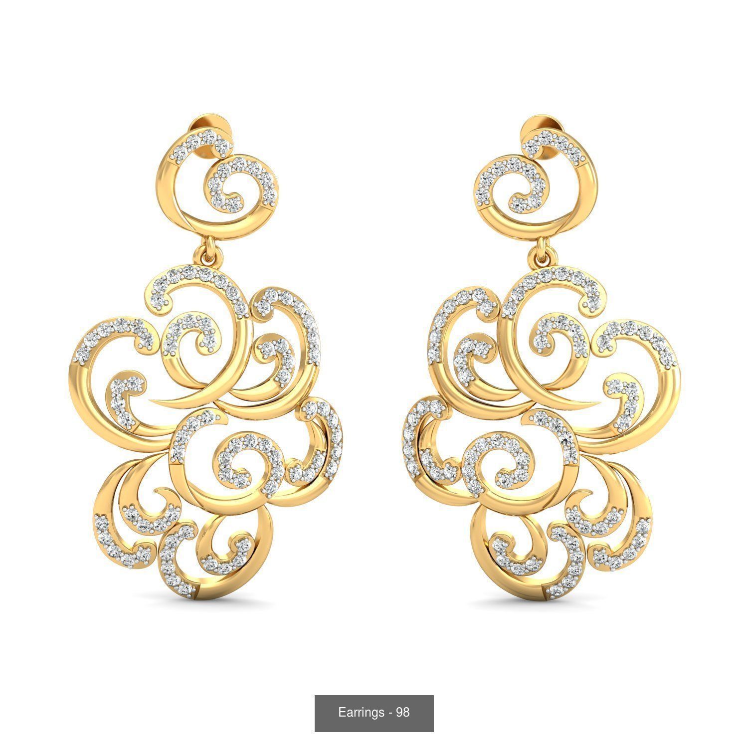 98 Earrings models 3D Model Collection_14