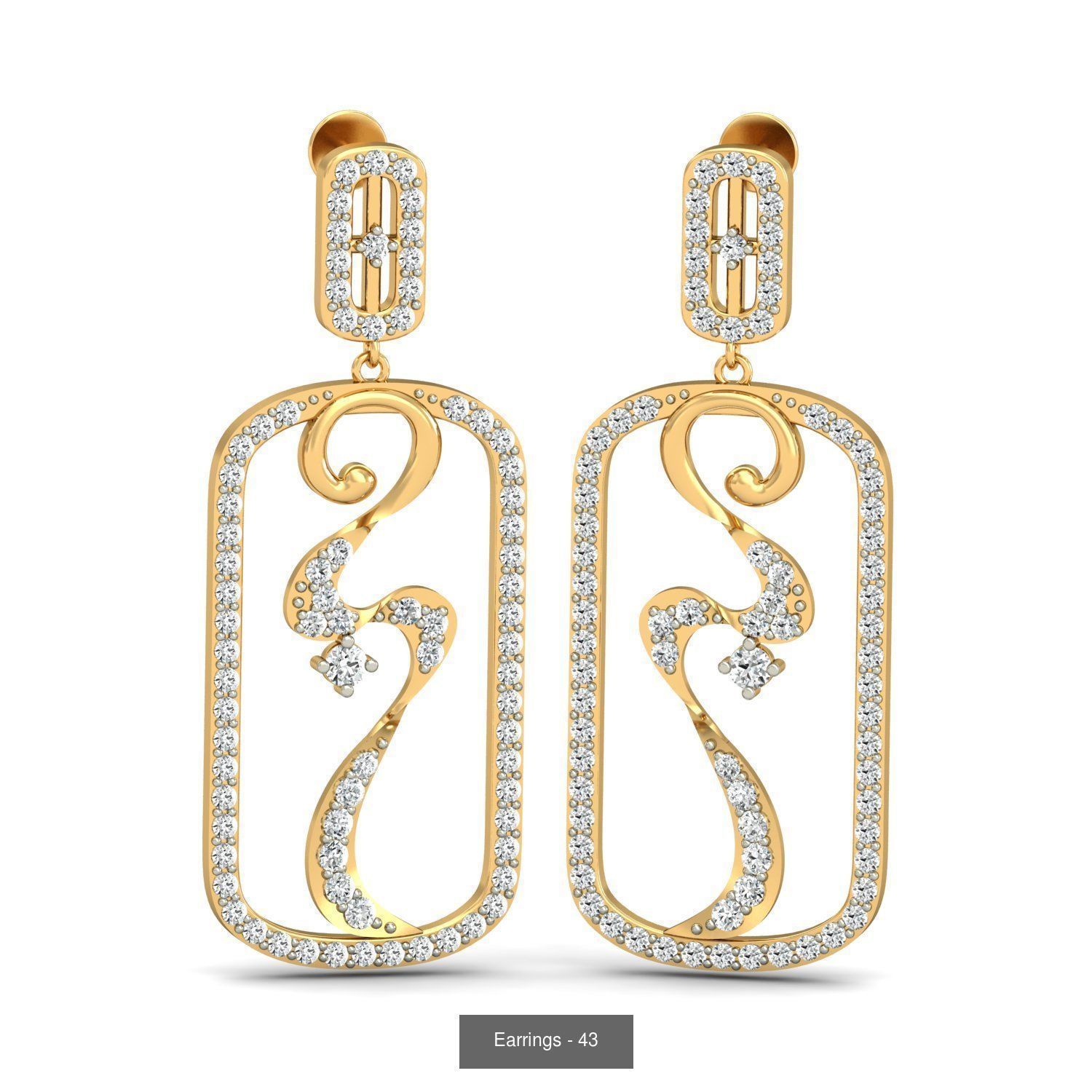 98 Earrings models 3D Model Collection_72