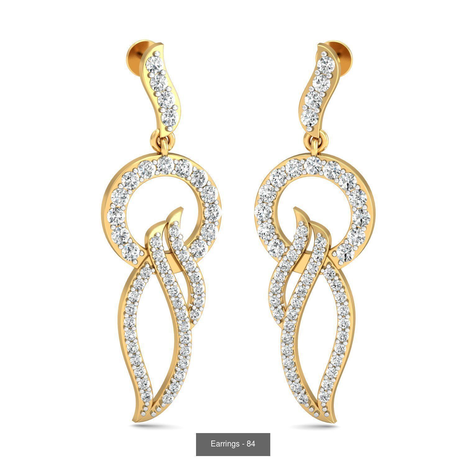 98 Earrings models 3D Model Collection_29