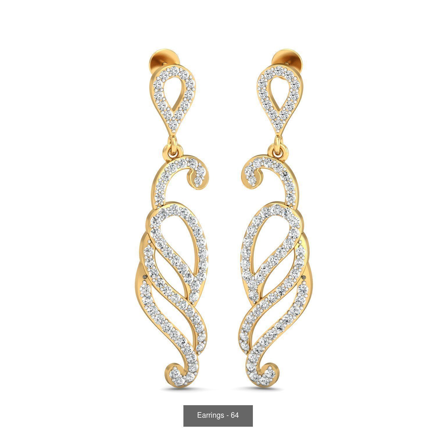 98 Earrings models 3D Model Collection_51