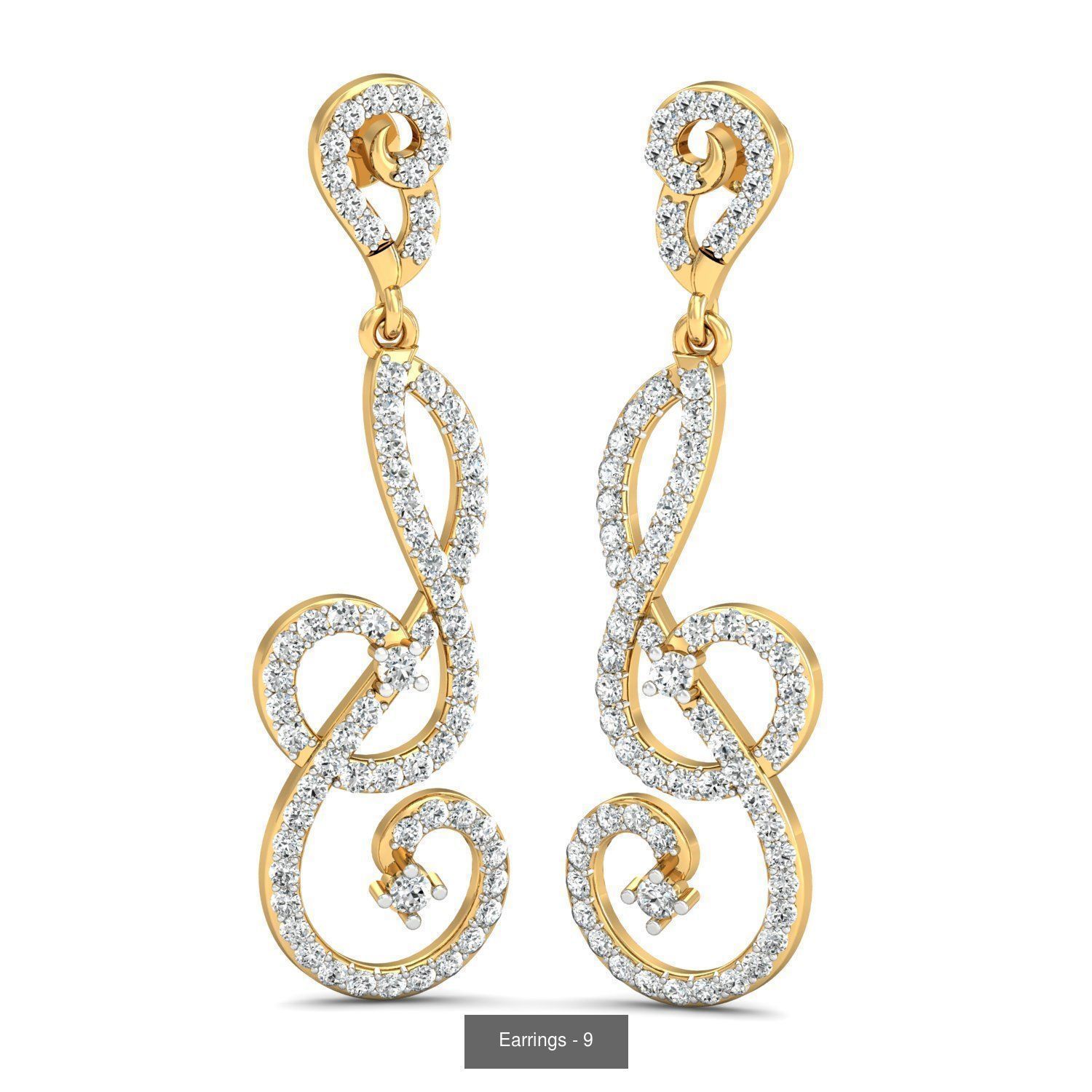 98 Earrings models 3D Model Collection_23