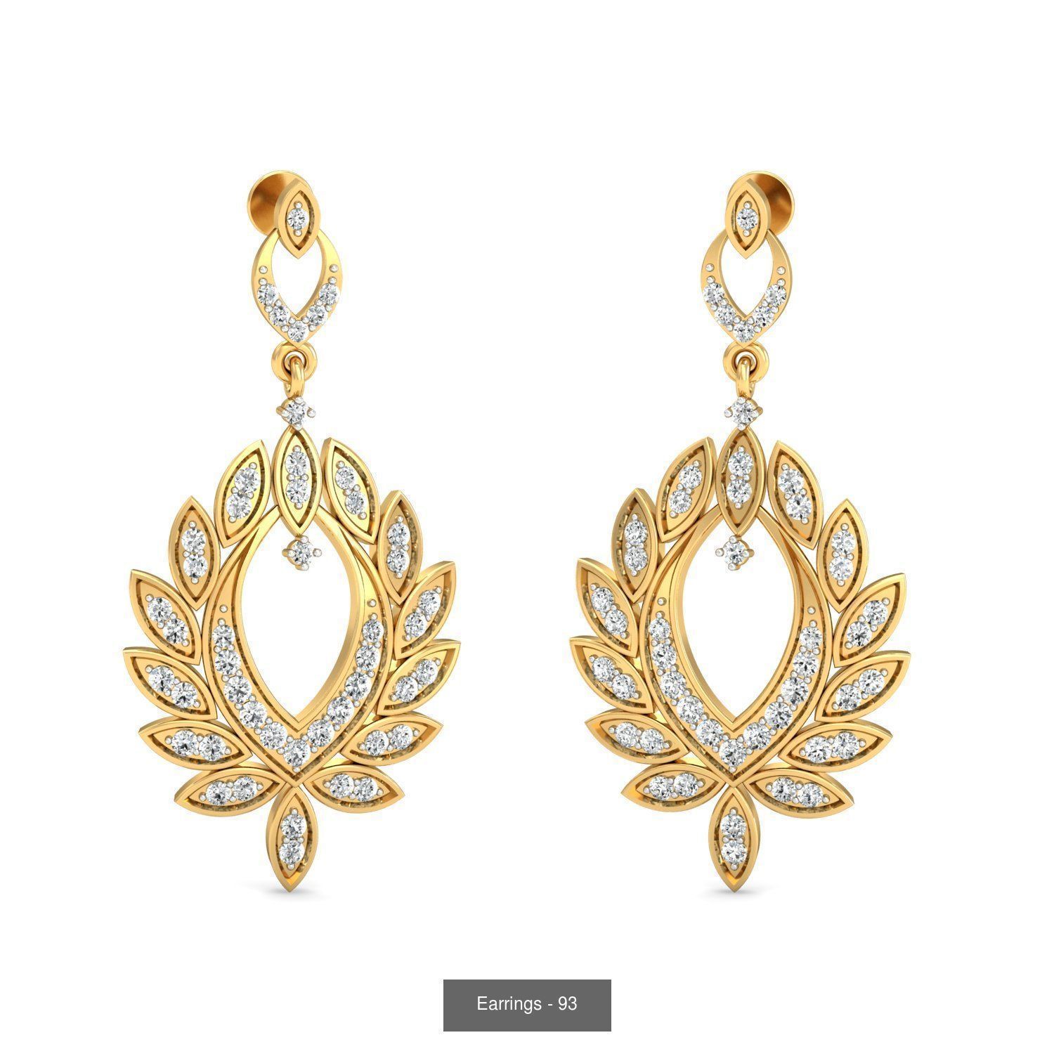 98 Earrings models 3D Model Collection_19