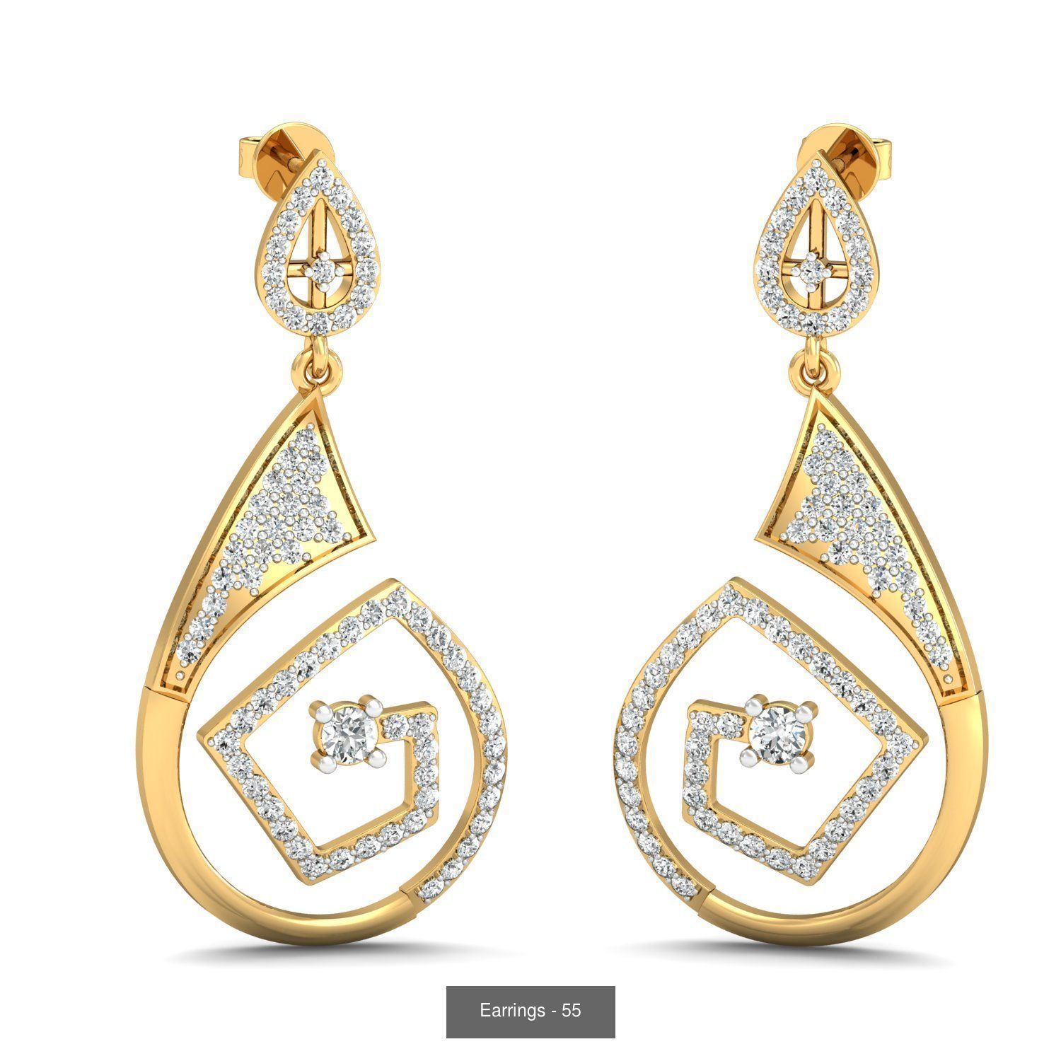 98 Earrings models 3D Model Collection_60