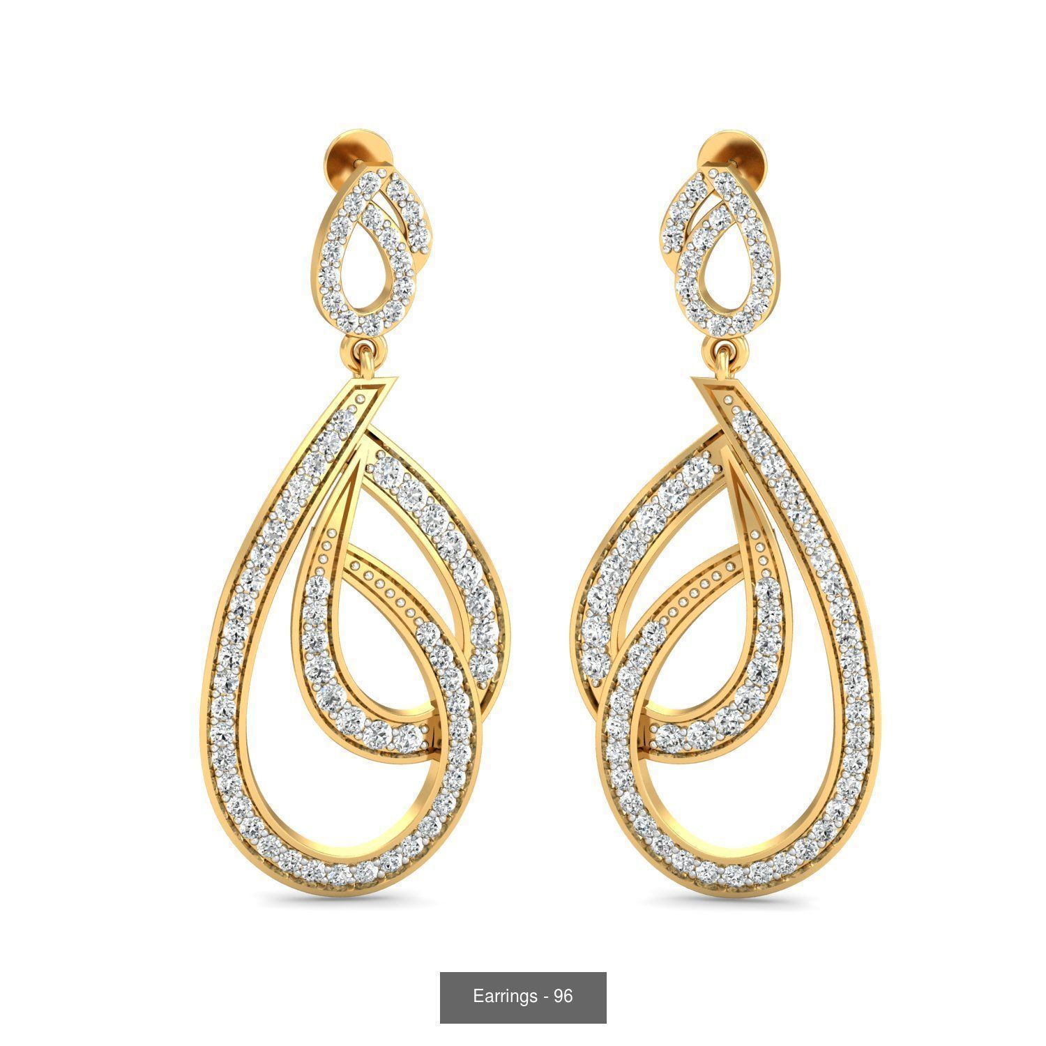 98 Earrings models 3D Model Collection_16