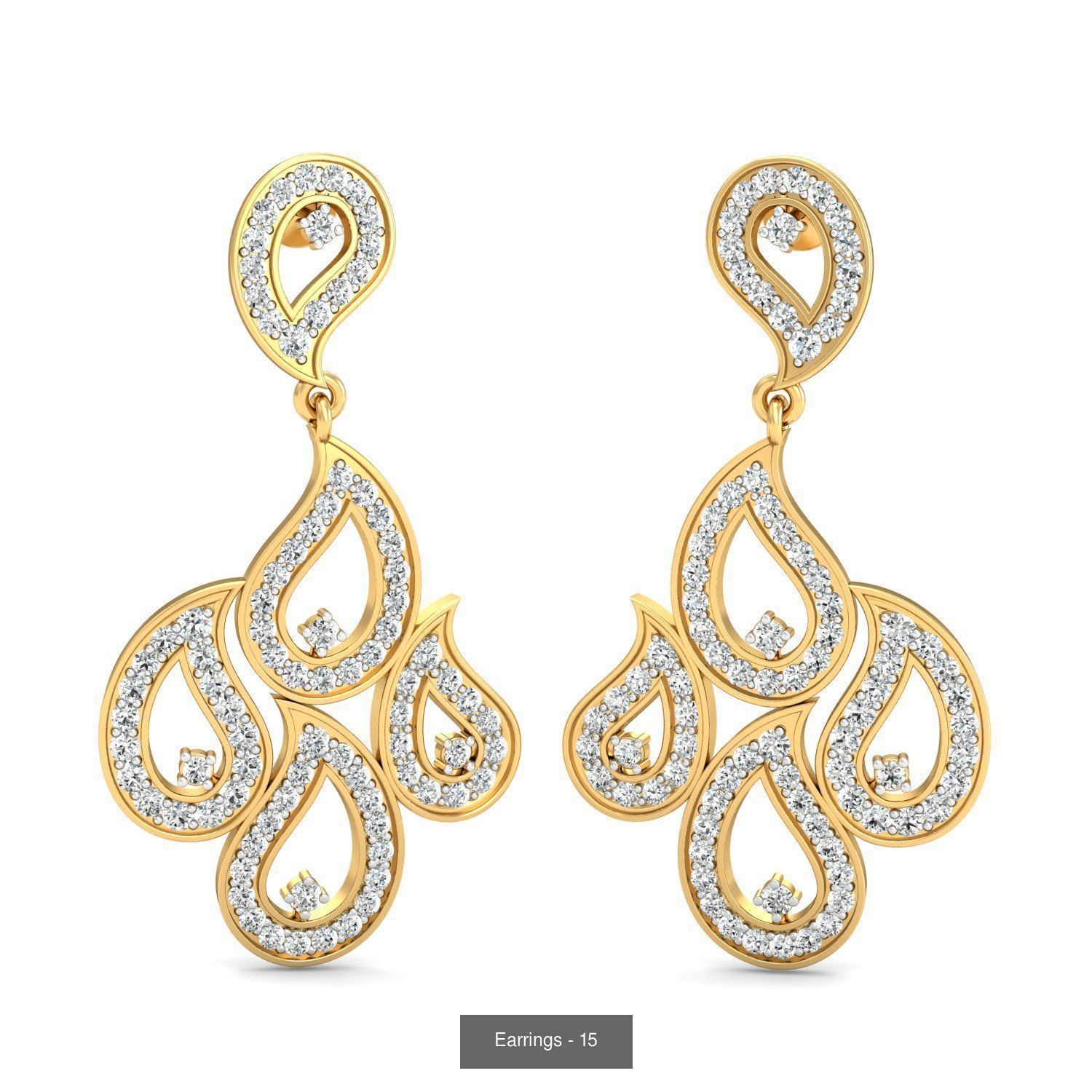 98 Earrings models 3D Model Collection_103