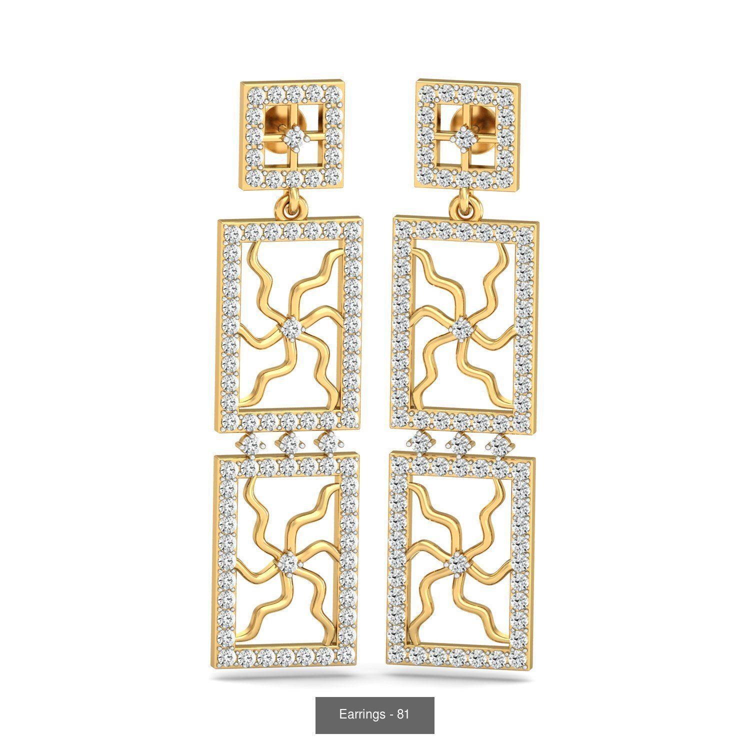 98 Earrings models 3D Model Collection_32