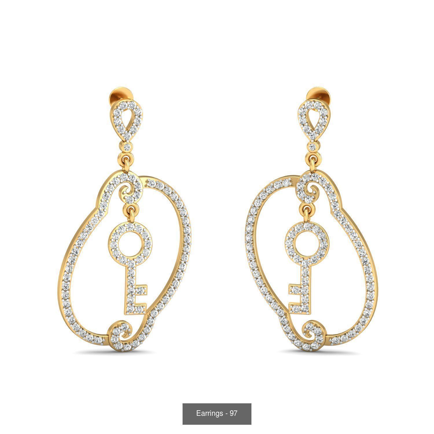 98 Earrings models 3D Model Collection_15