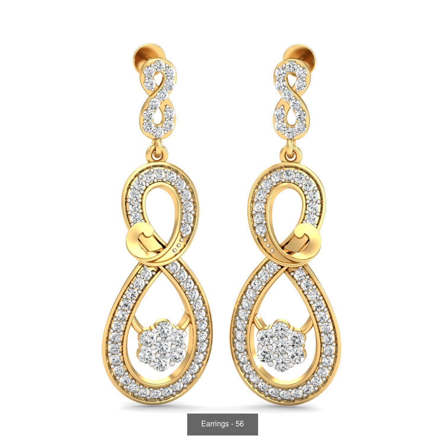 98 Earrings models 3D Model Collection_59