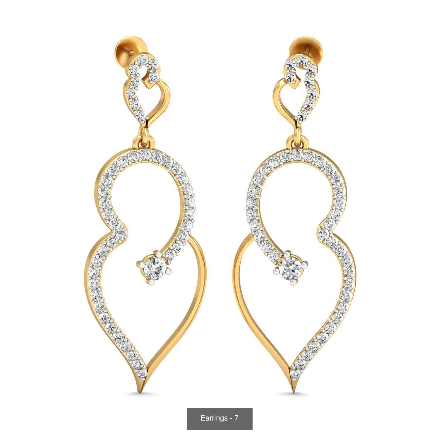 98 Earrings models 3D Model Collection_45