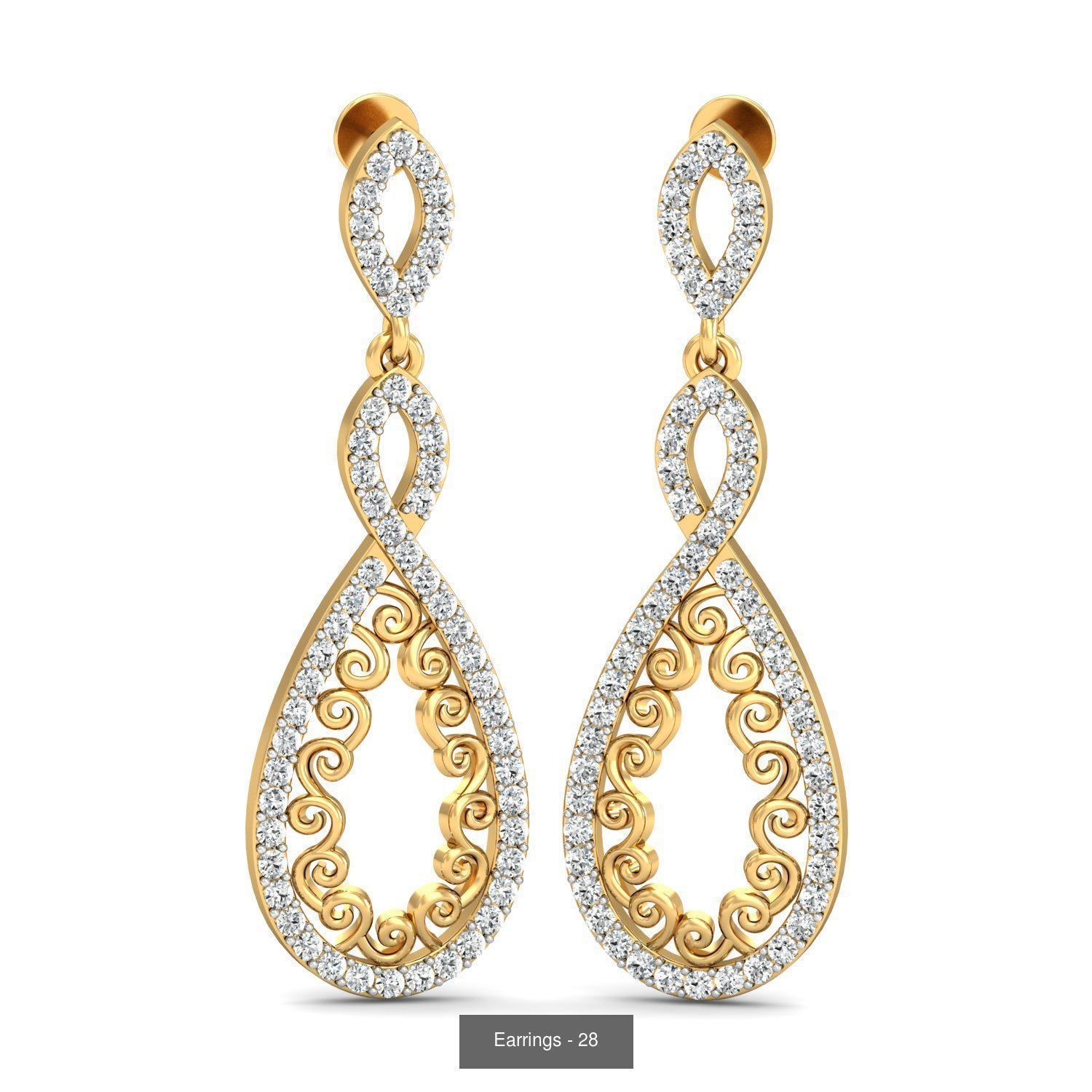 98 Earrings models 3D Model Collection_89